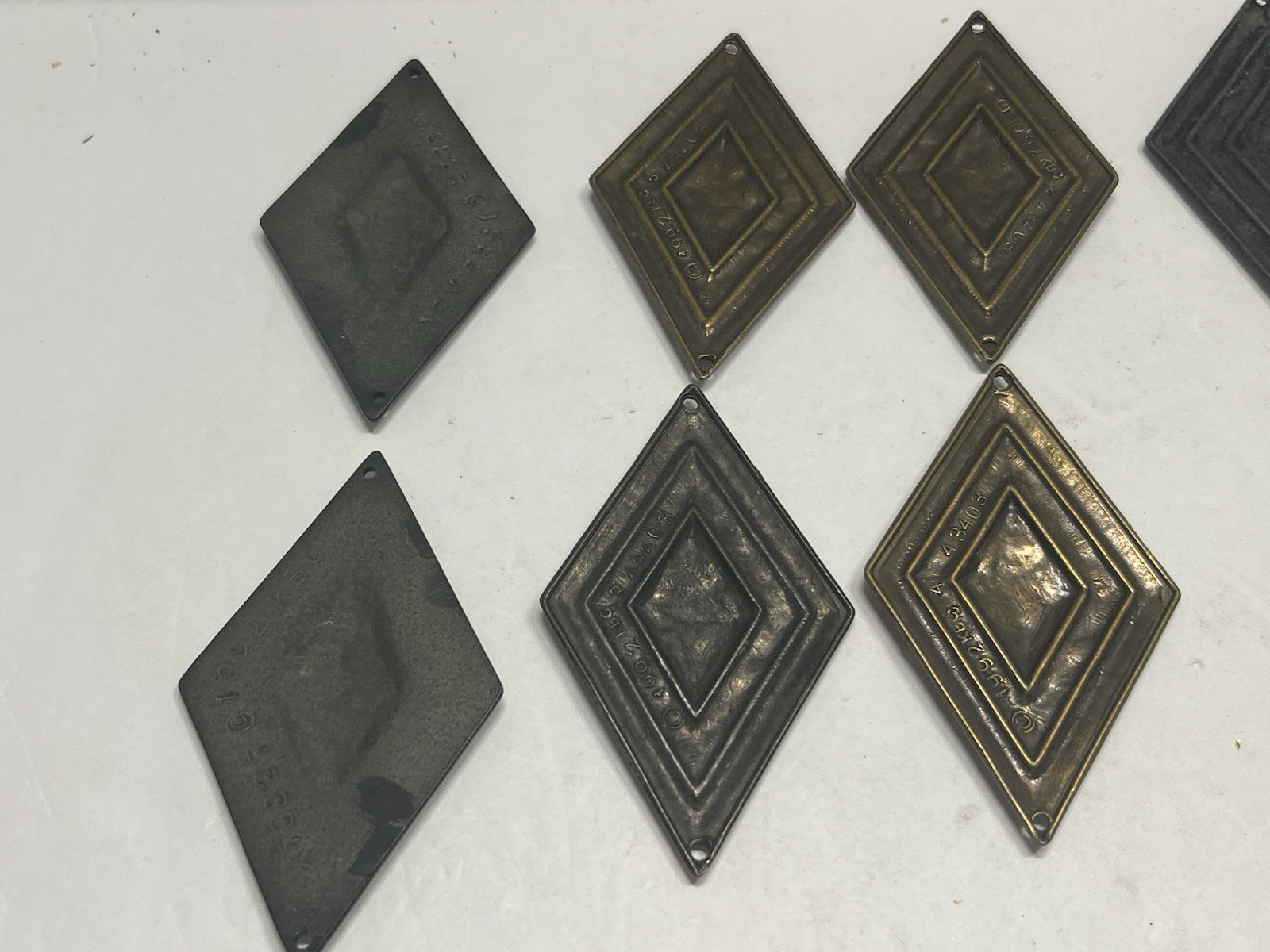 VTG. Lot (13) NOS KBC Decorative Diamond Bronze,Gray, Dark Gray Accent Hardware