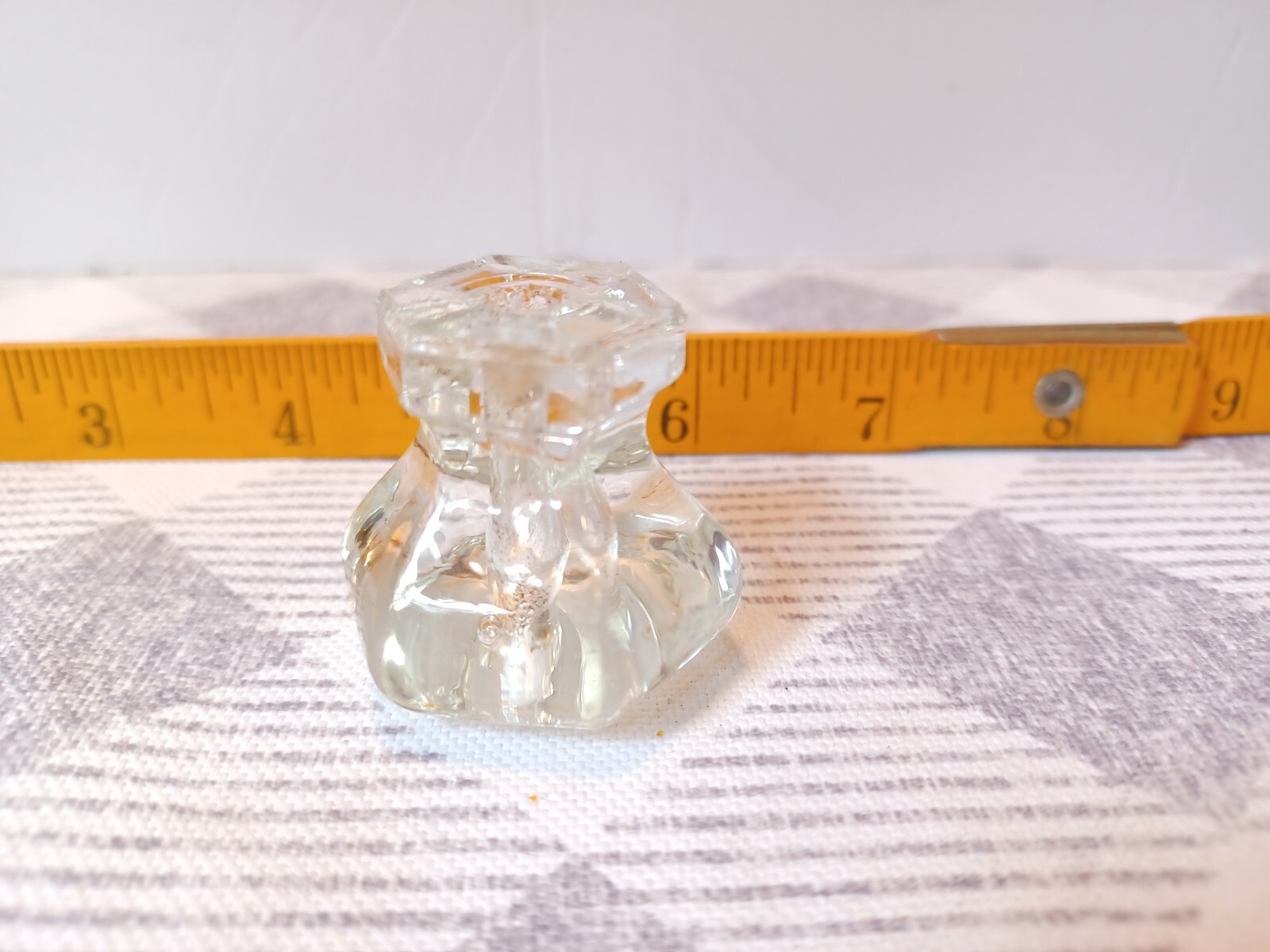 Vintage Clear Glass Ornate Knob Drawer Pull Cabinet Hardware
