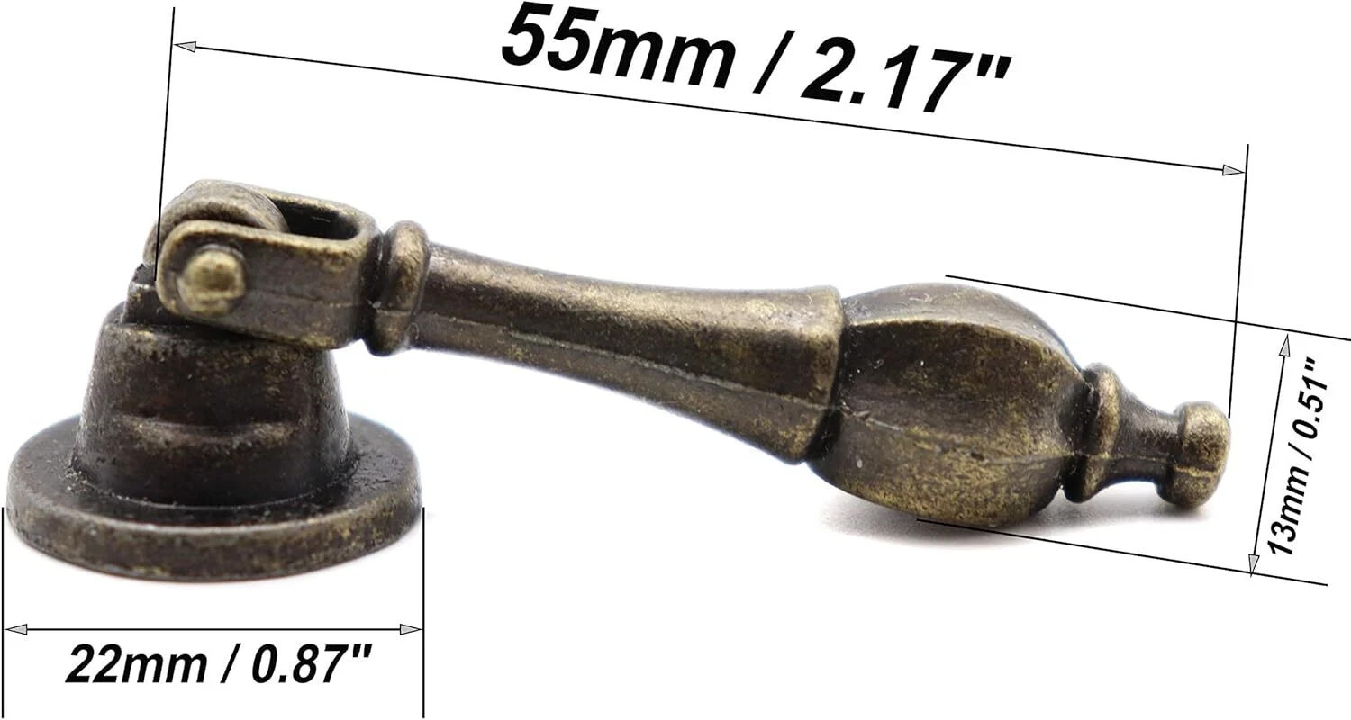 10-Pack Antique Vintage Tear Drop Pulls with Pendant for Dresser Drawer Cabniet