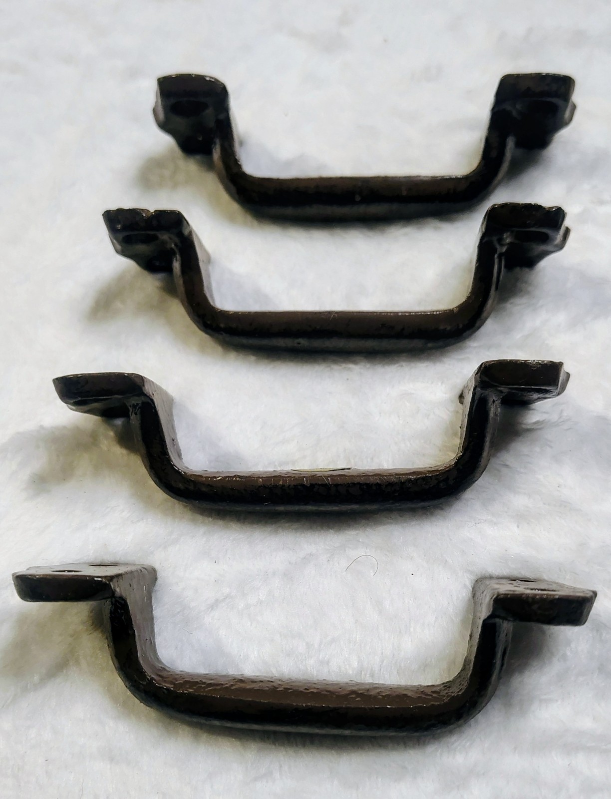 4 Rustic Cabinet Handle Cast Iron Drawer Pull Door Antique Style 4′ Hardware