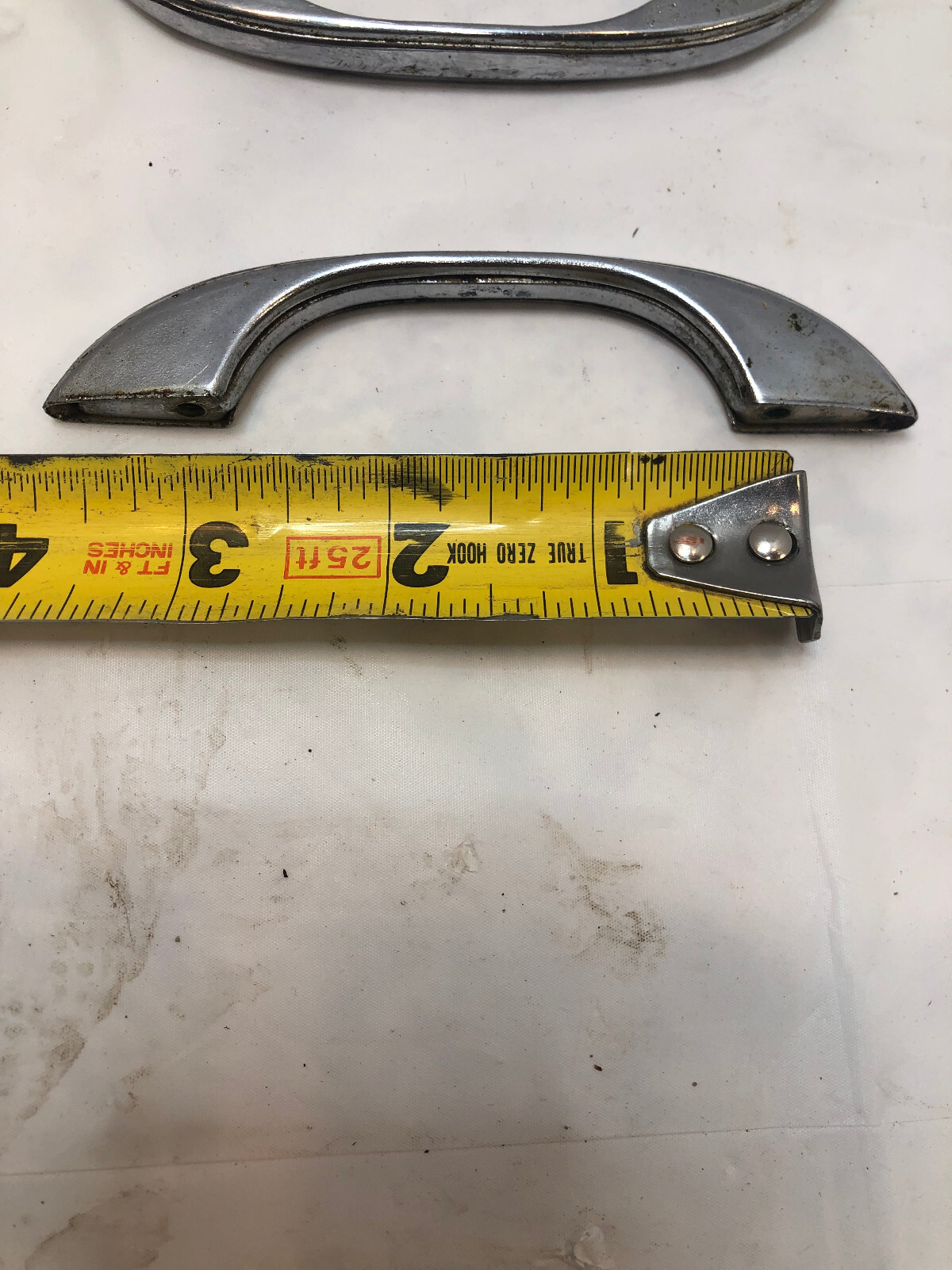 Vintage Chrome Drawer Pulls Cabinet Door Handle MCM Mid Century – Lot of 2