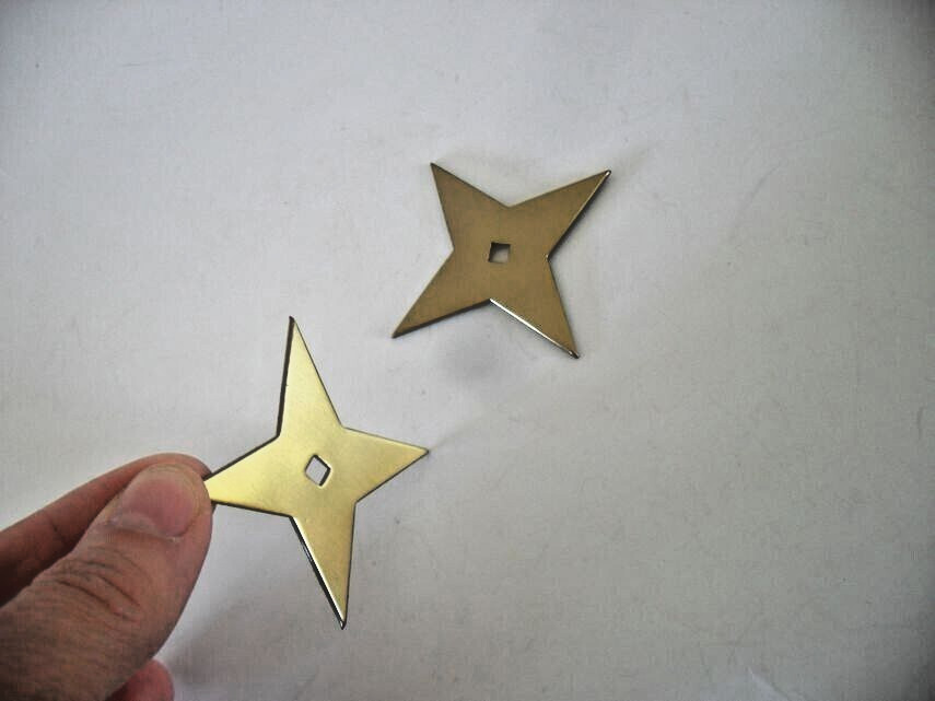 Vintage Small 2-1/4″ Satin Brass Star Backplate for Drawer or Cabinet Knobs