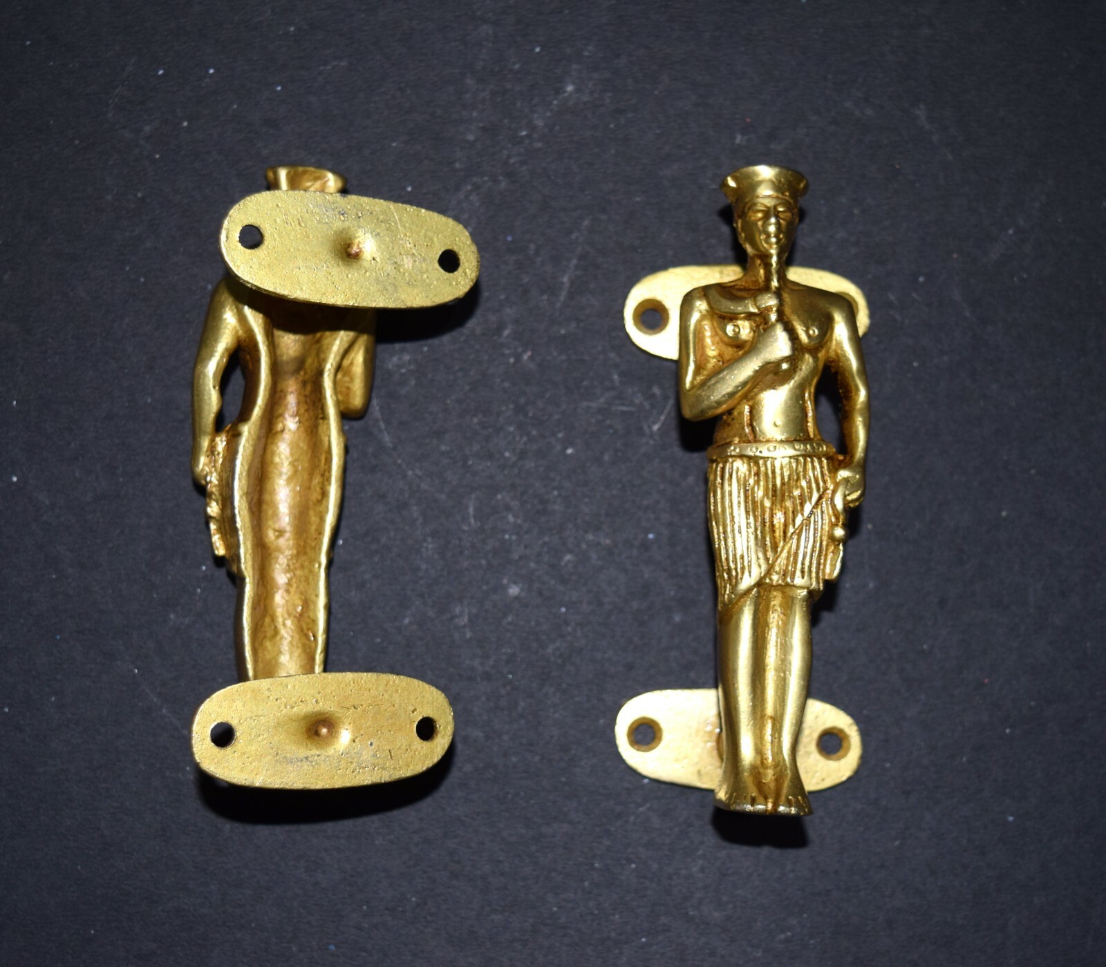 Brass Egypt Man Handle Pair King Door Pull Imperial Style Cabinet Handle EK699