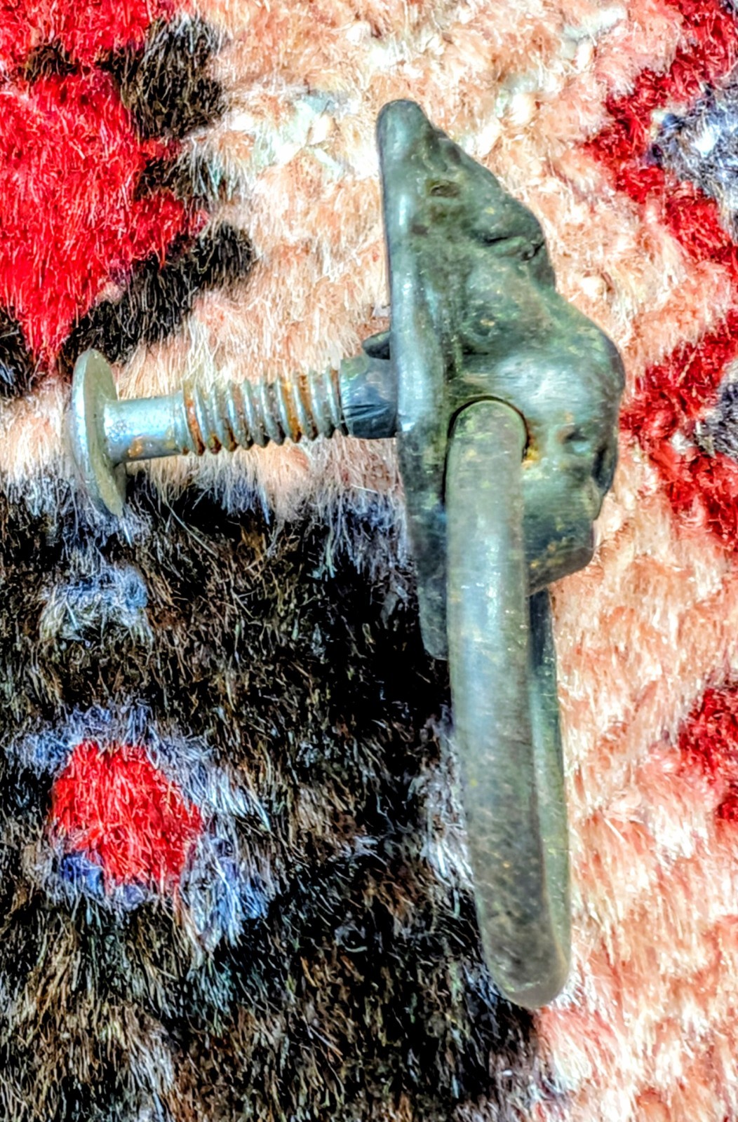 Antique Vintage Lion Head Ring Drawer Cabinet Pull Knob Hardware Architectual