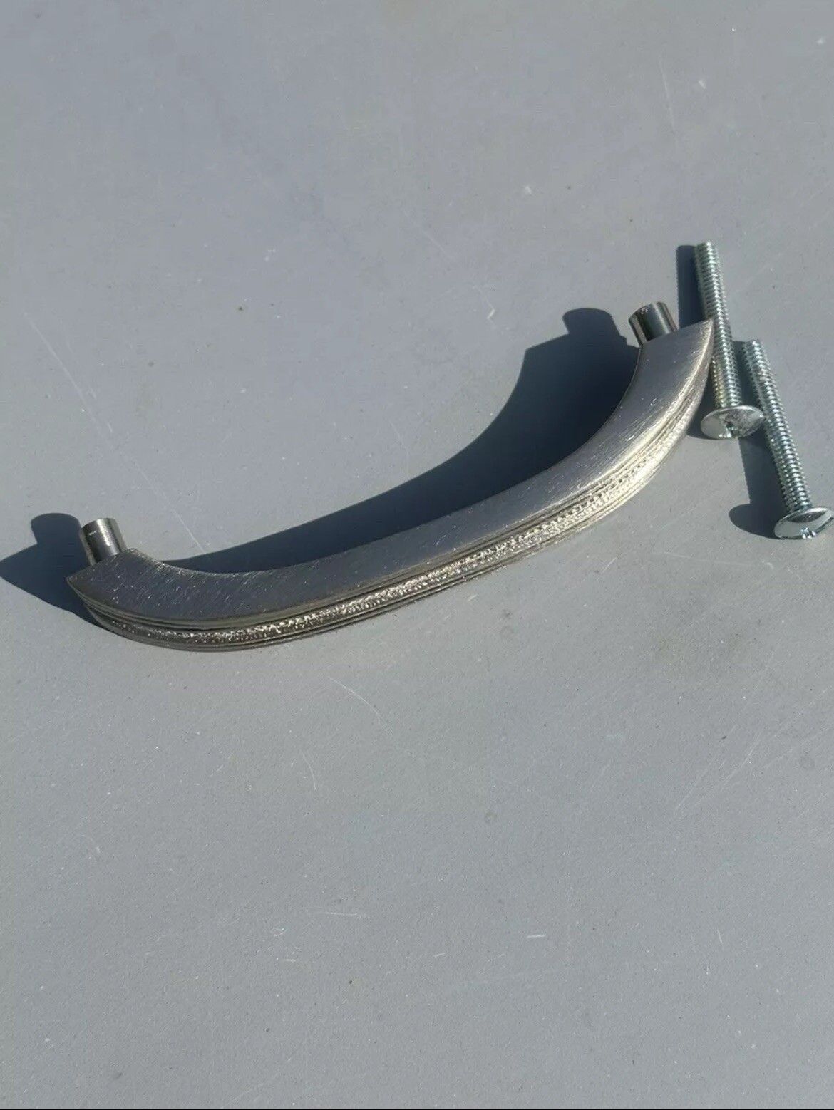 Vintage Deco Style Drawer Cabinet Handle Pull Satin Nickel