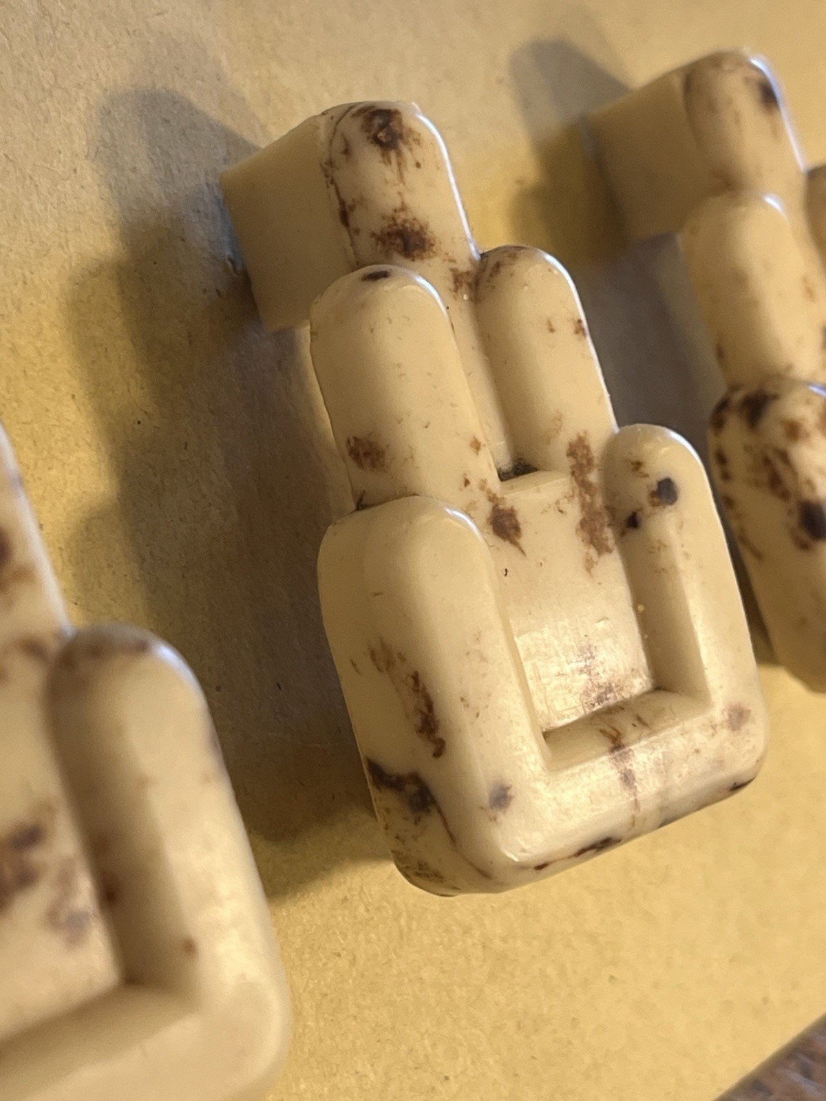 Vintage Marbled Alabaster~Look Celluloid Art Deco Dresser Pull Hardware (H1)