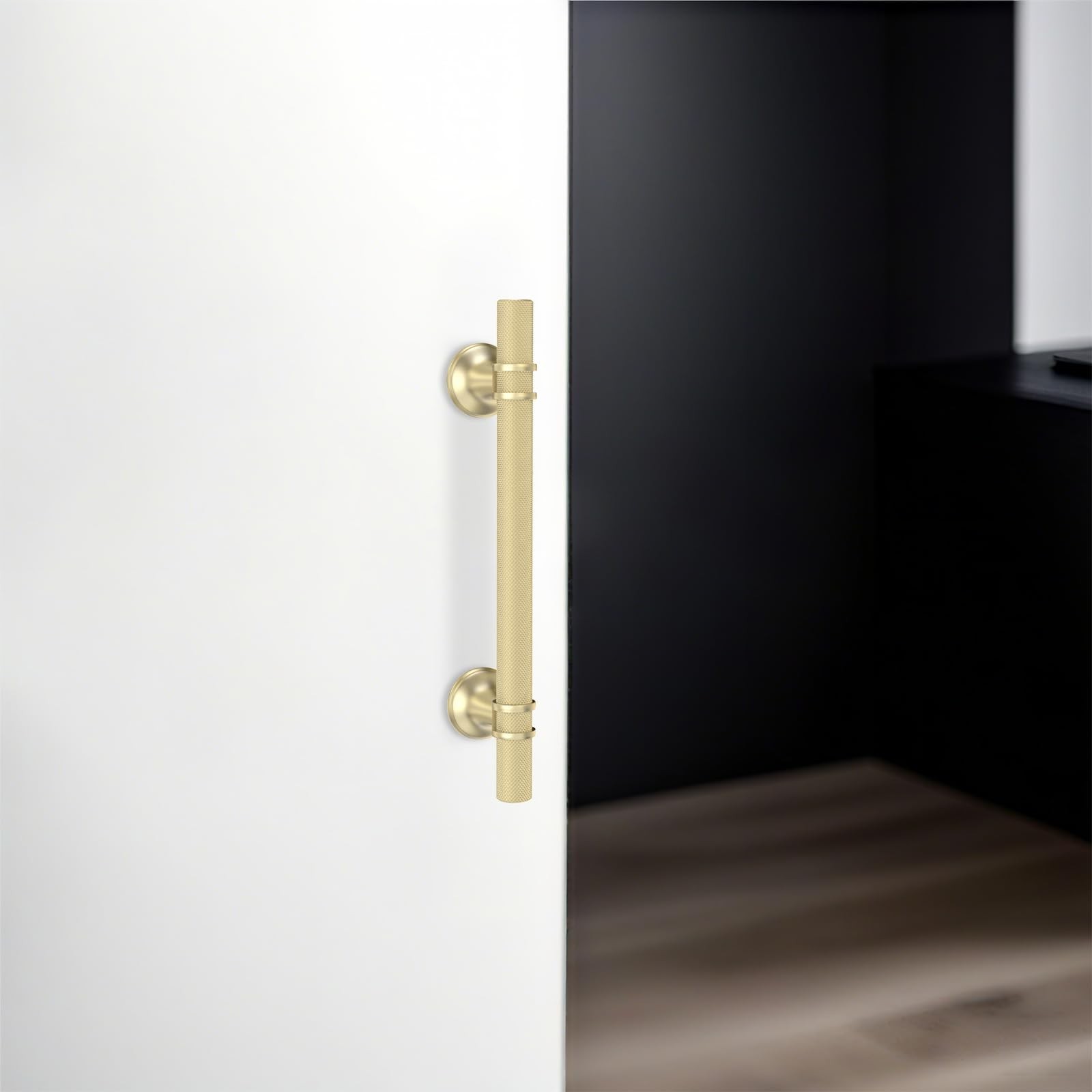 10 Pack 5 Inch Cabinet Pulls knurled Brushed Gold Kitchen Cabinet Handles Alu…
