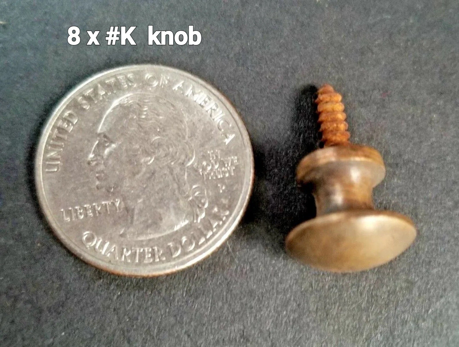 8 Solid Brass VERY SMALL Stacking Barrister Bookcase 7/16″ Knobs drawer Pulls #K