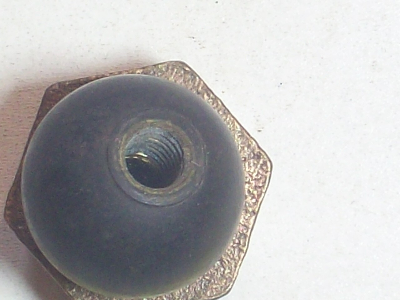 Hardware KNOB 1 INCH DIAMETER SPHERICAL ROUND KNOB WOODEN 5/16-18 BRASS THREAD