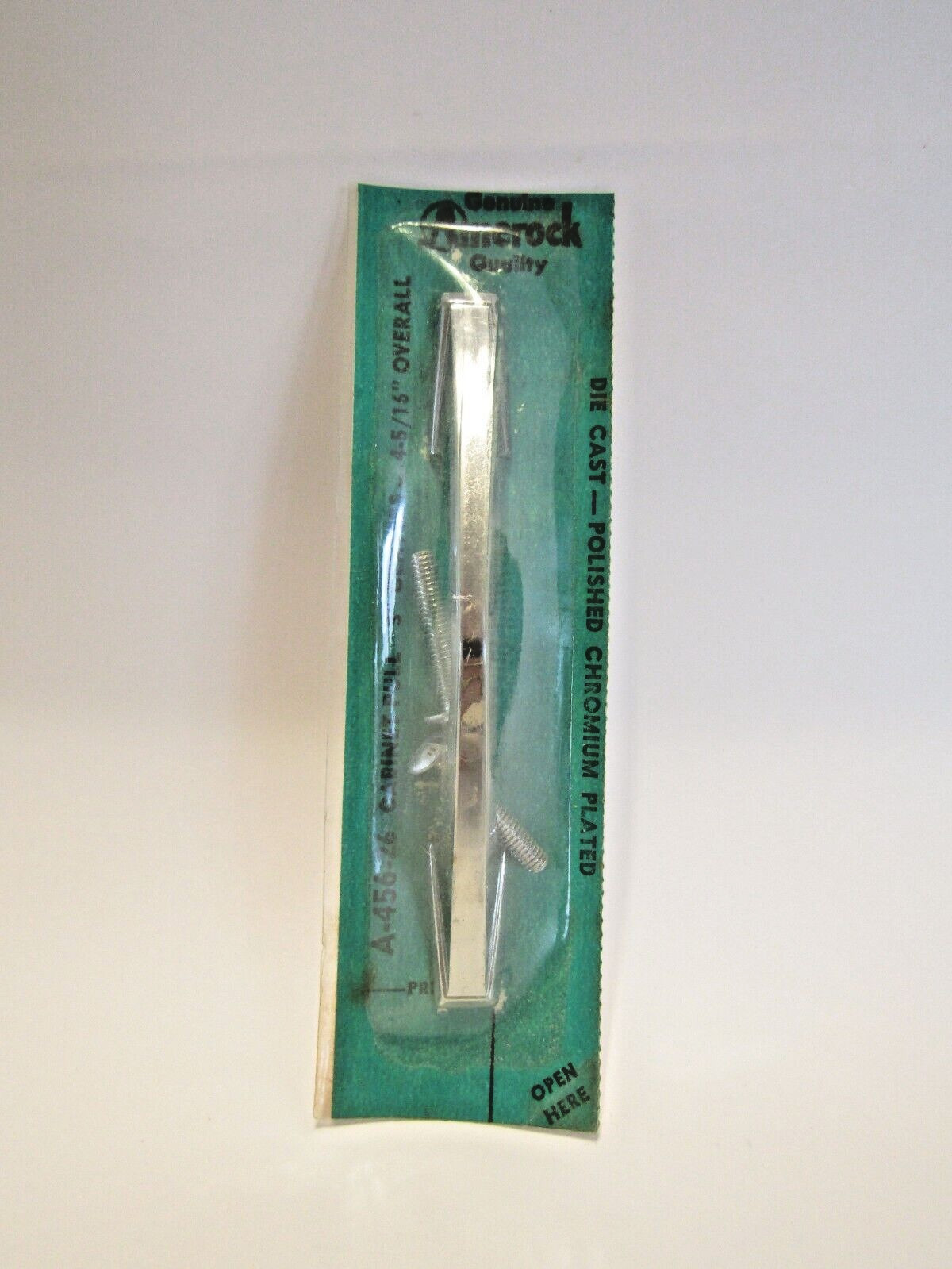 Vintage Nos Chrome Chevron Drawer Pull V-Shape Cabinet Door Handle Amerock