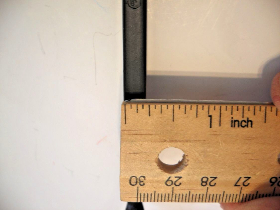 Vintage Nos Ebony Satin Black Drawer Pull w Brass Trim Bases Cabinet Door Handle