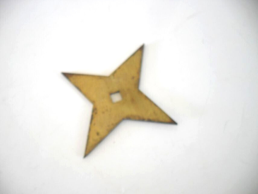 Vintage Small 2-1/4″ Satin Brass Star Backplate for Drawer or Cabinet Knobs
