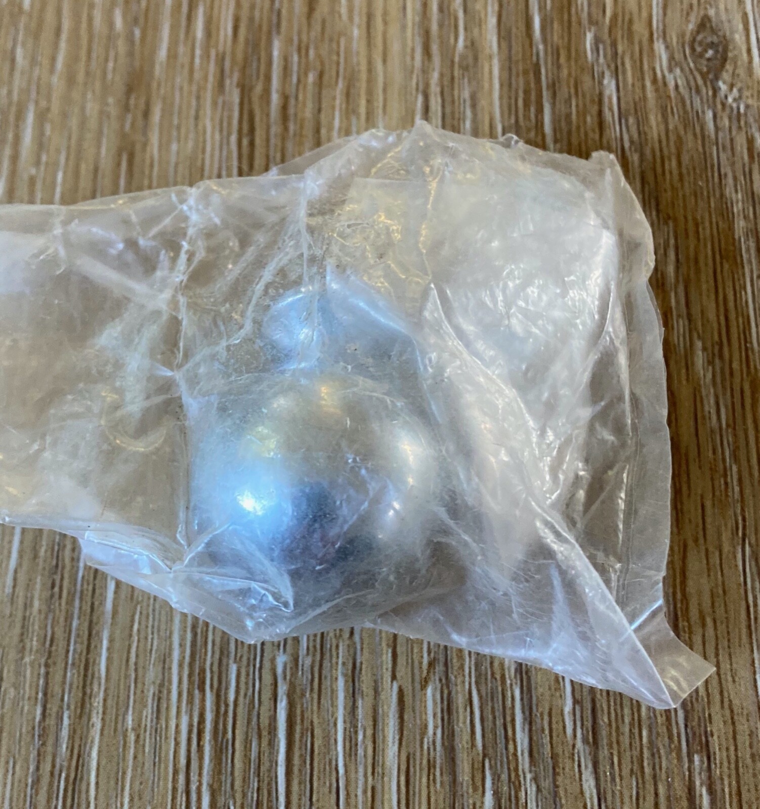 3 Vintage Brushed Chrome Spherical Ball Cabinet Pull Knobs New Old Stock