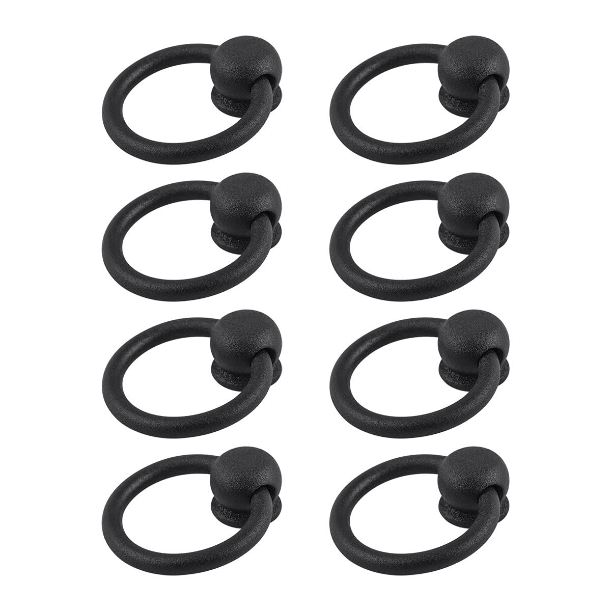 Renovators Supply Manufacturing Black Wrought Iron Mission Cabinet Ring Pull