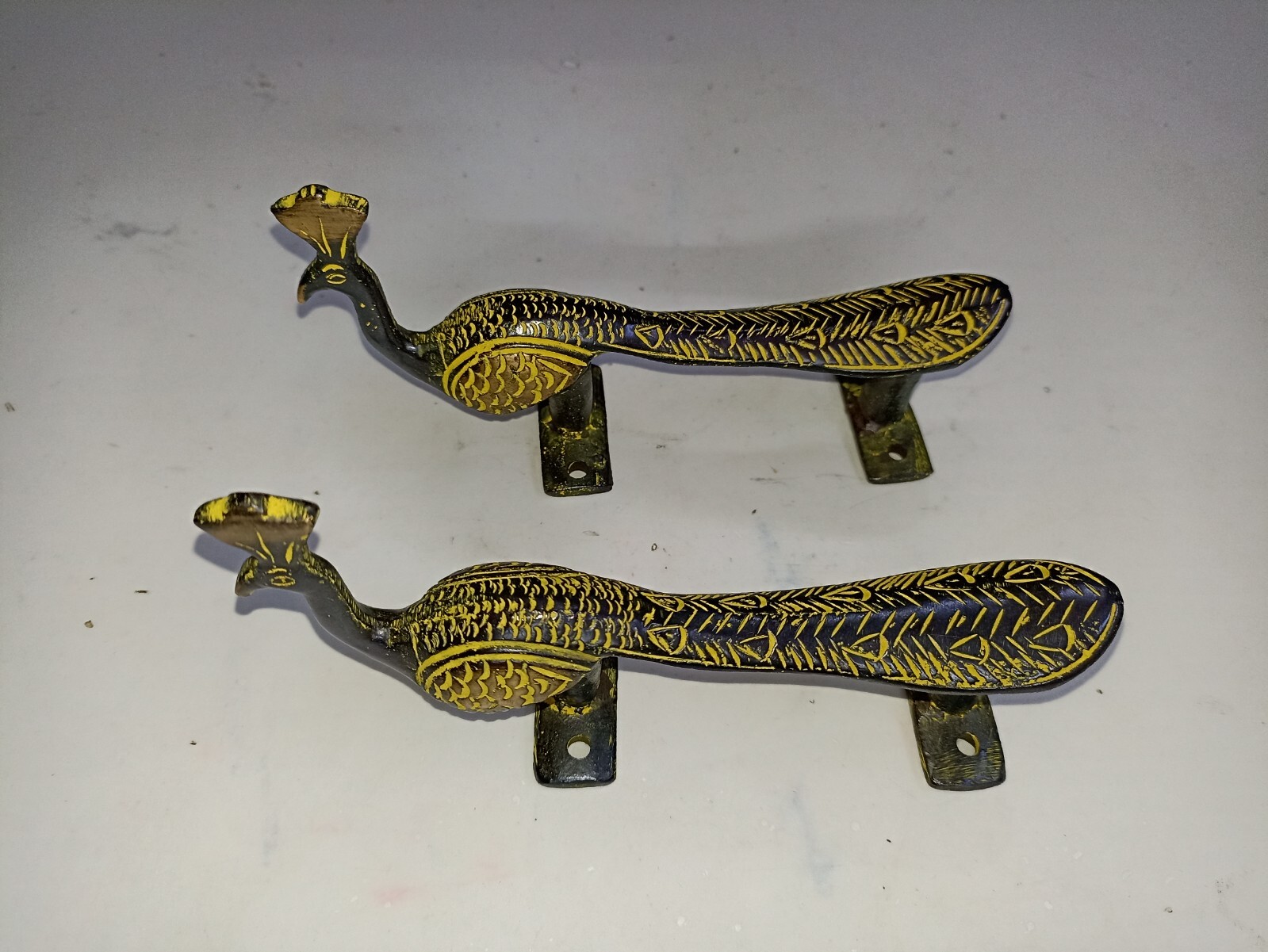 Peacock Shape Decorative Door Handle Home Gate Pull Furnish Handmade Gift GTX