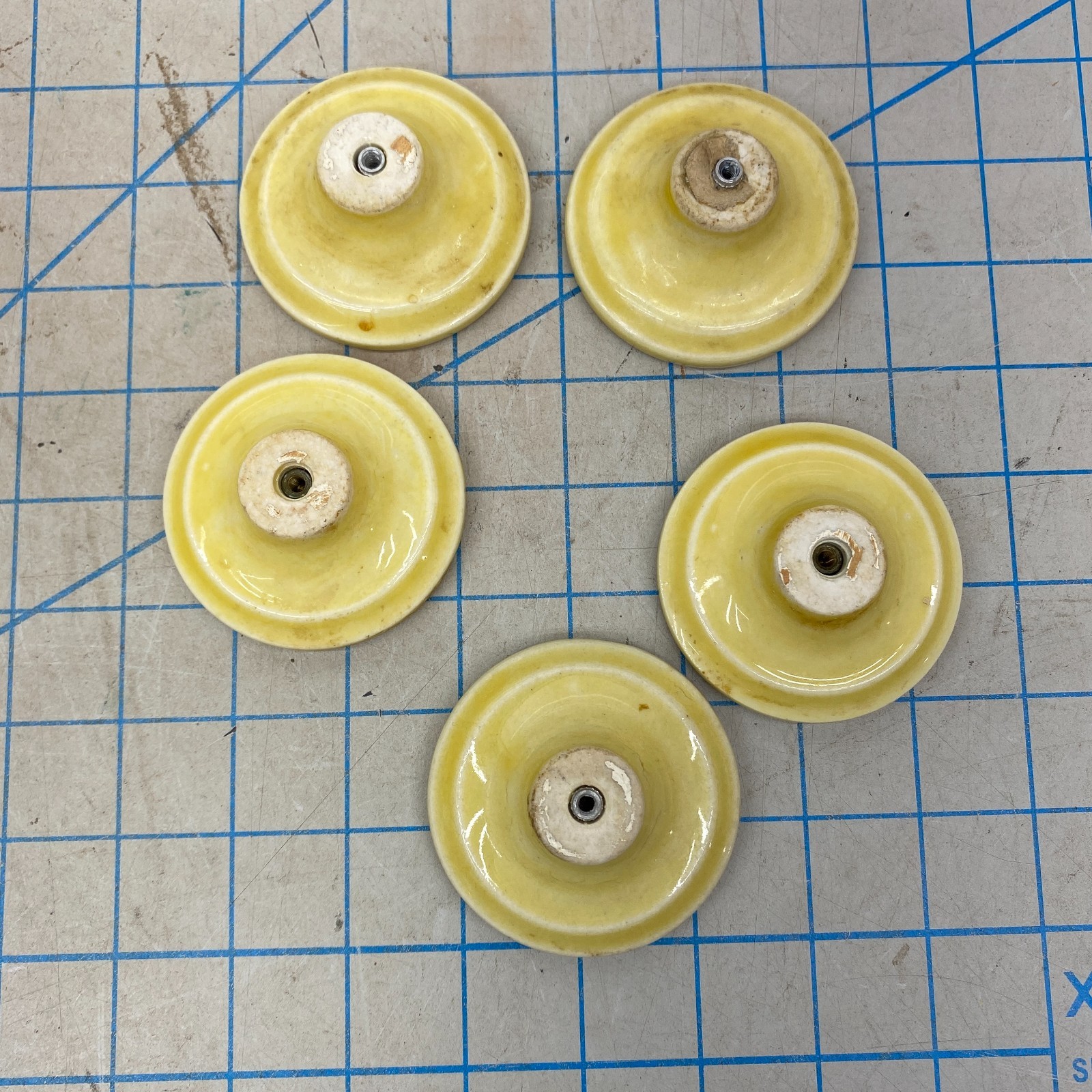 x15 BIG Vintage Mid Century Retro 60s Green Lemon Dresser Drawer Pull Knobs