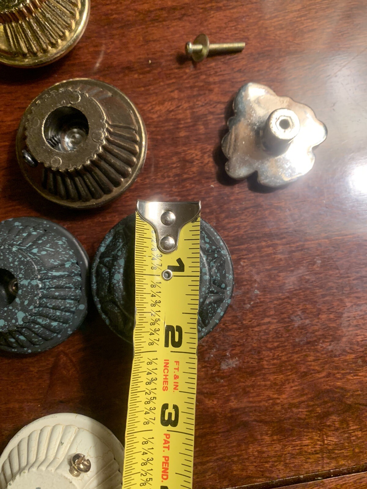 Lot 11 Antique style round ornate metal Cabinet drawer Knobs pulls 1.75″