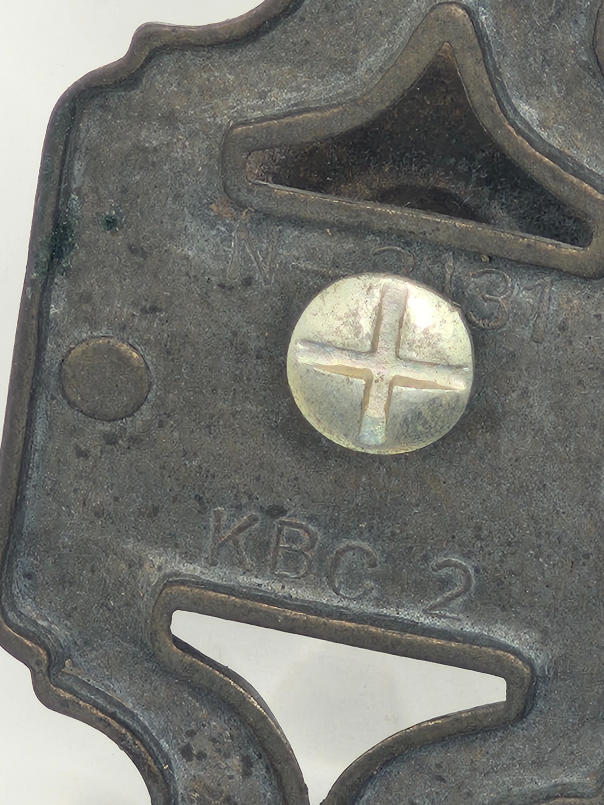 Vintage Keller Brass Company Drawer Cabinet Handle