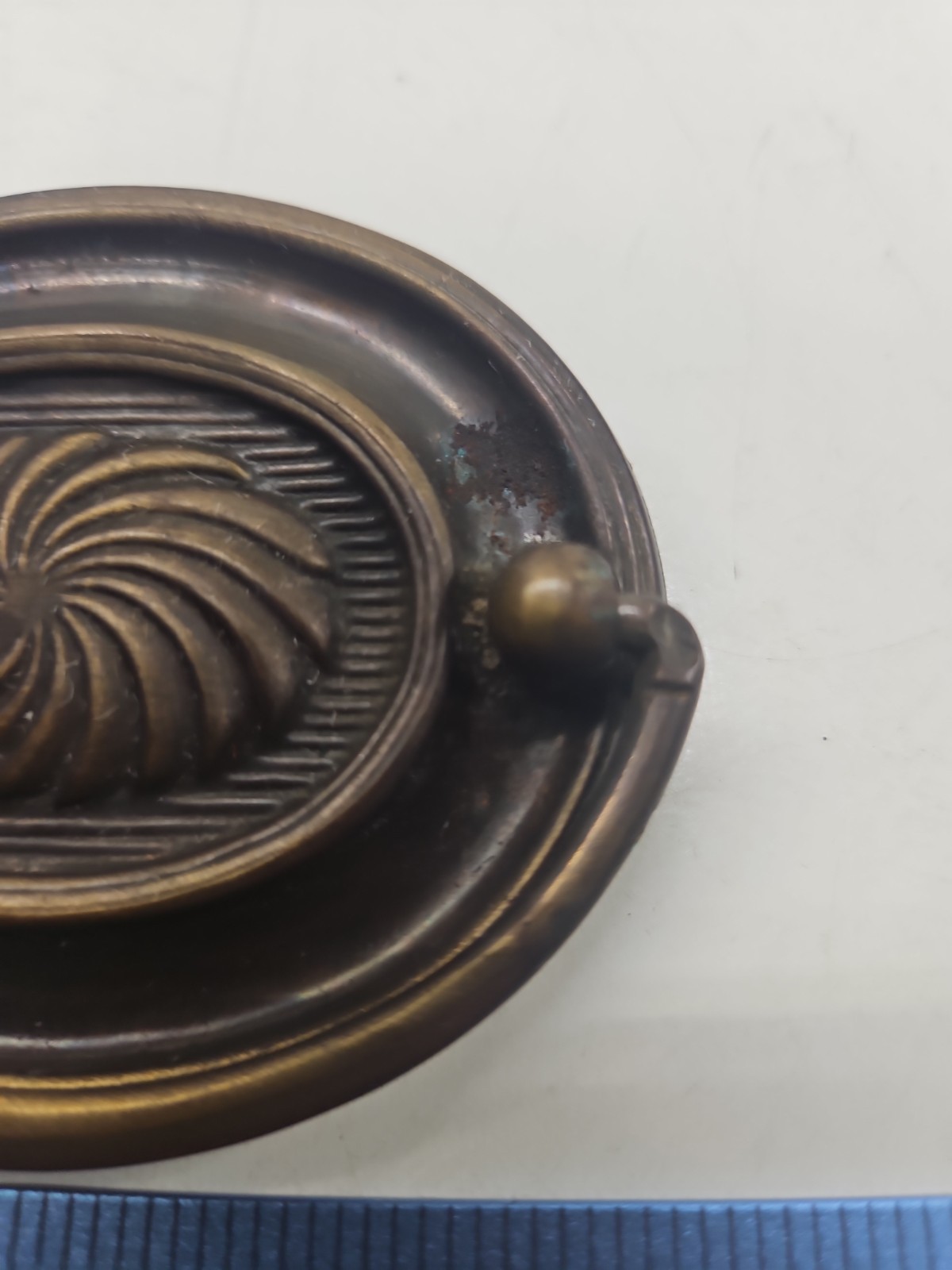 Vintage Brass Drawer Pull With Bail Drop Handle