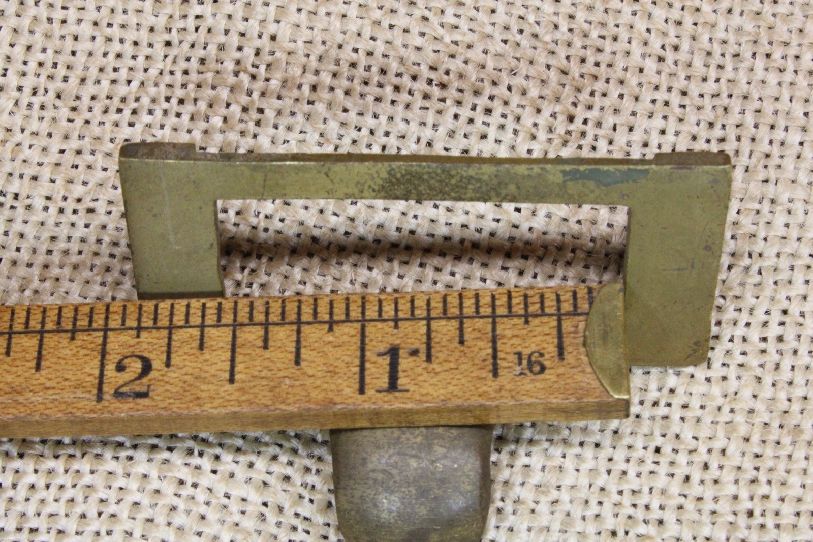 2 File Drawer Pulls Brass Handles Finger Tip Index Card Catalog Holder Vintage