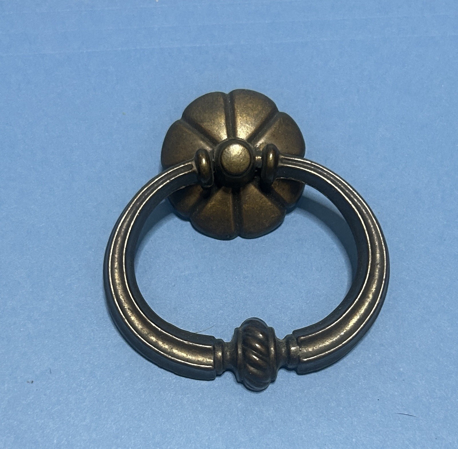 Single Vintage National Lock YS 713 Single Post Bail Ring Pull Antique Brass