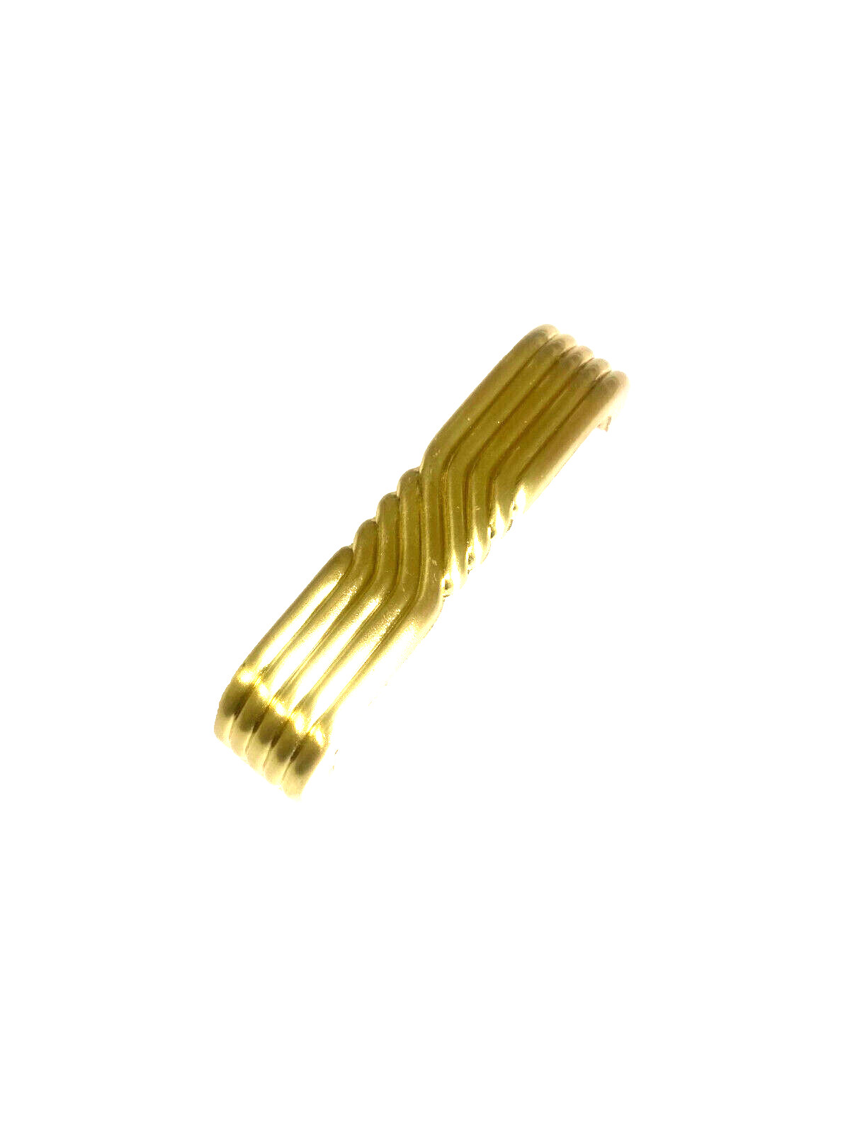 Art Deco Water Fall Ribbed Brass Drawer Pulls 3.5 In. Center