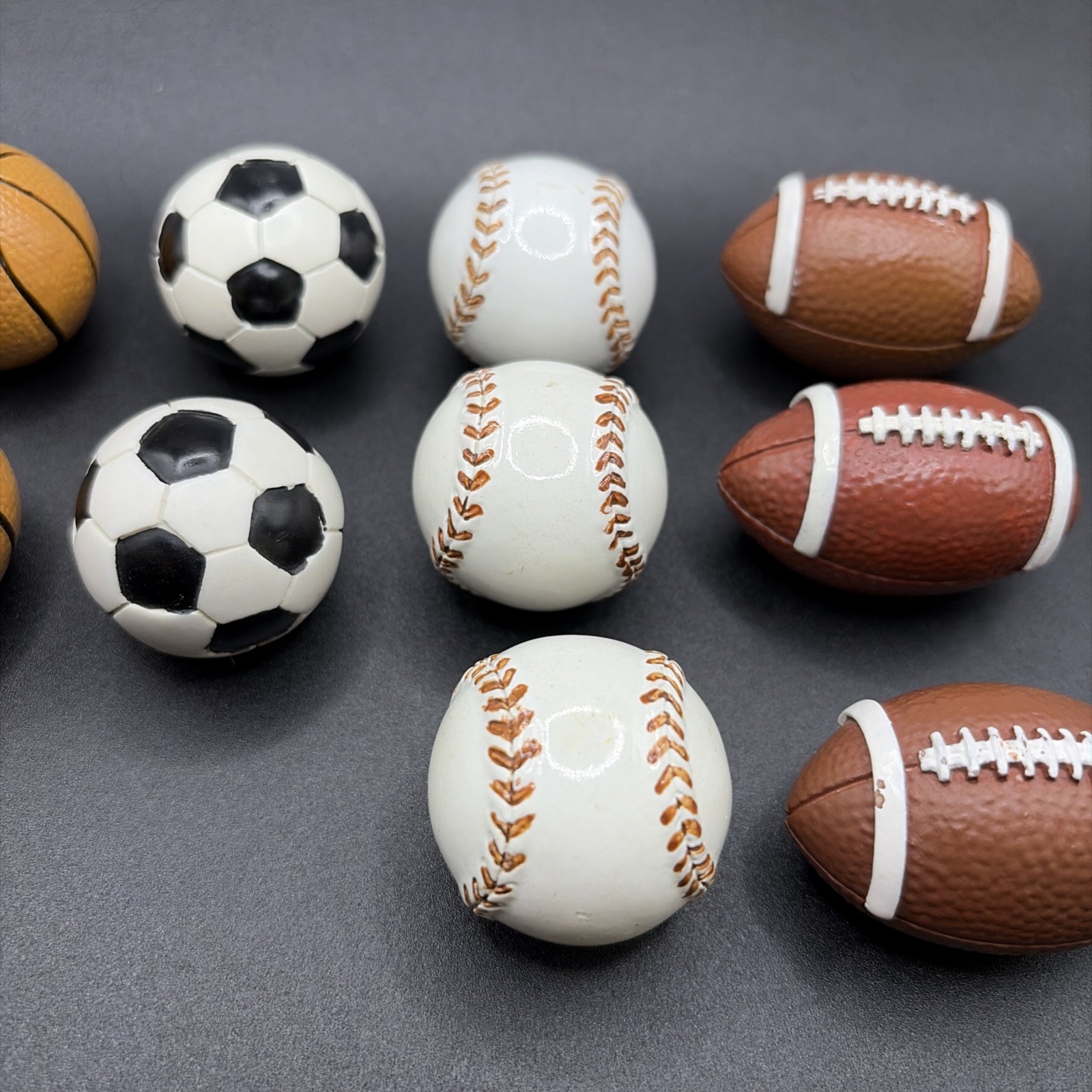 Vintage MultiSports Balls Dresser Handles Drawer Pulls. Set Of 10