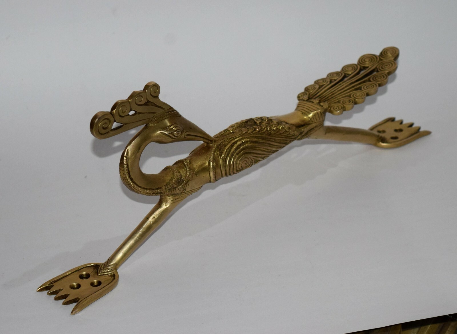 16” Inches Congo Peafowl Handle Brass Art Peacock Door Pull Entrance Décor GTX