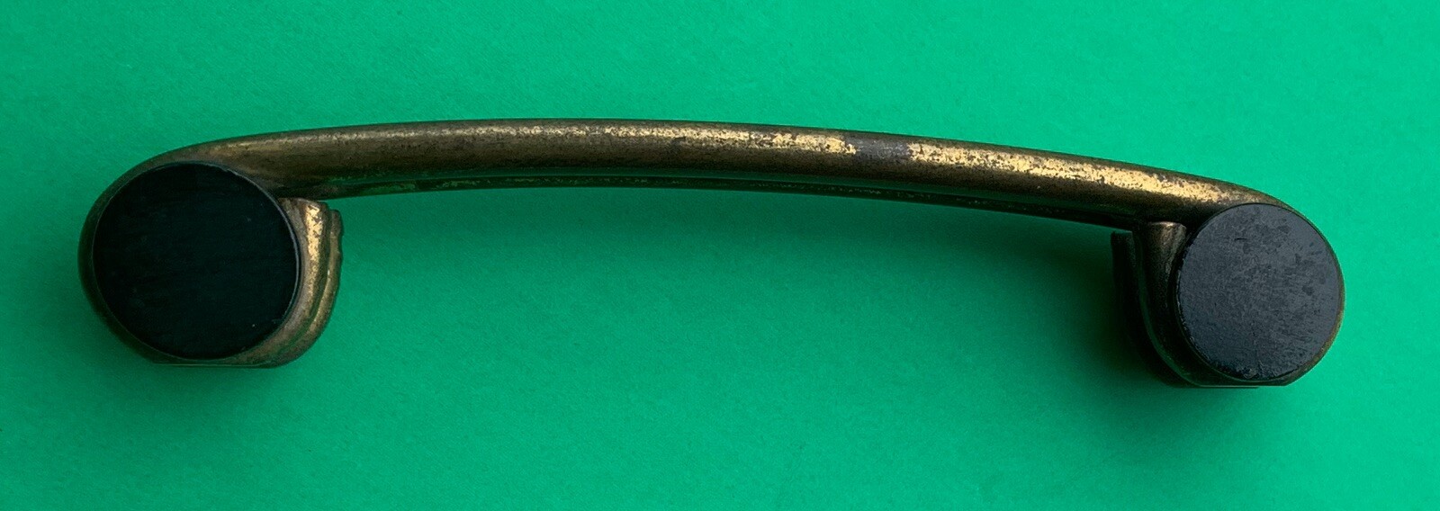 Black Bakelite Brass Art Deco Antique Hardware Drawer Pull Handle 3.5”centers