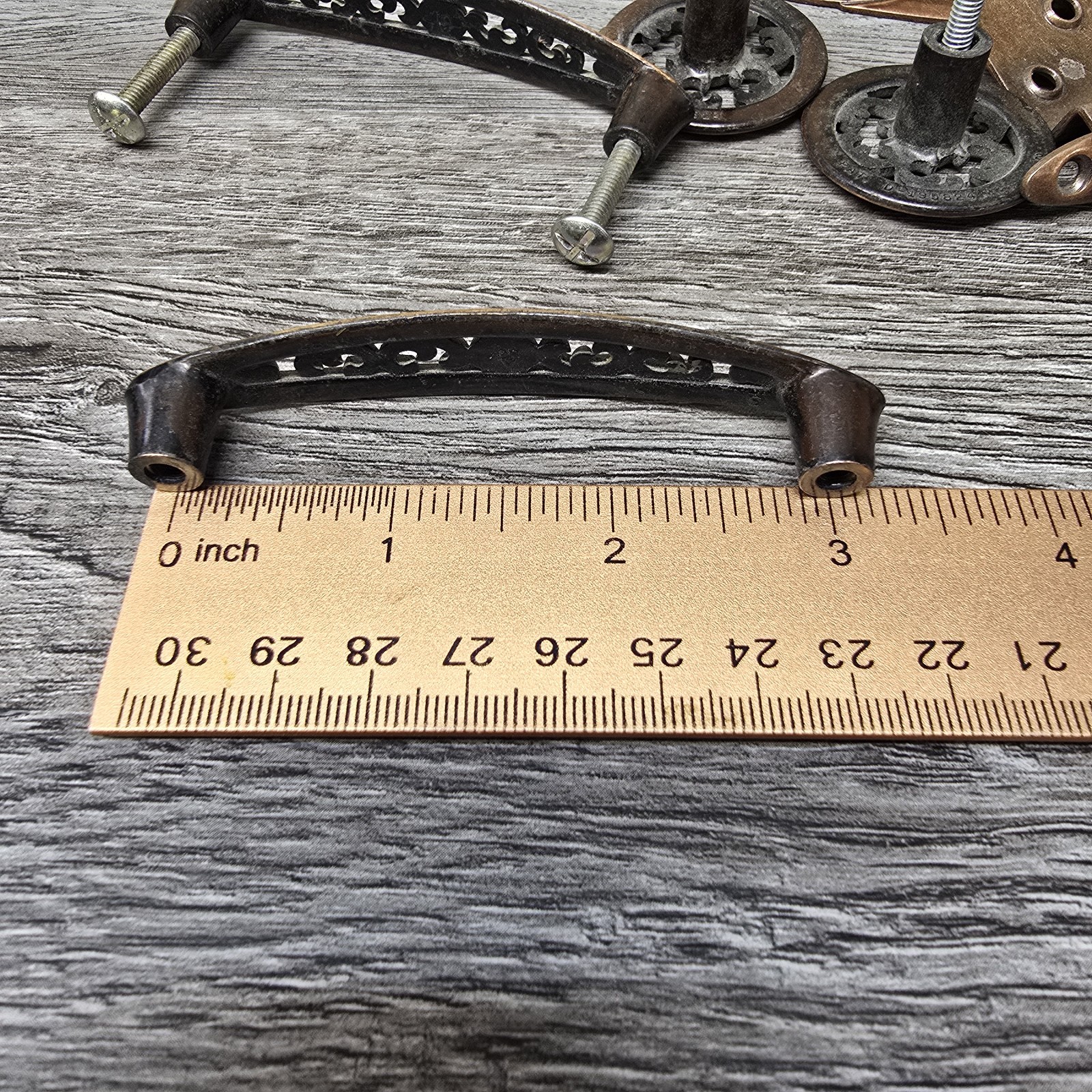 Vintage Ajax USA Furniture Hardware Set Hinges Pulls Knobs D-195824