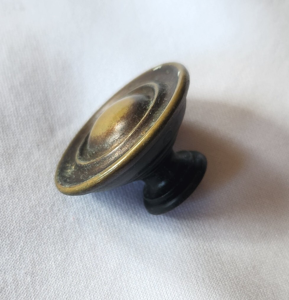 Antique Salvage Mushroom Brass Cabinet Pulls Lot 24 Pcs