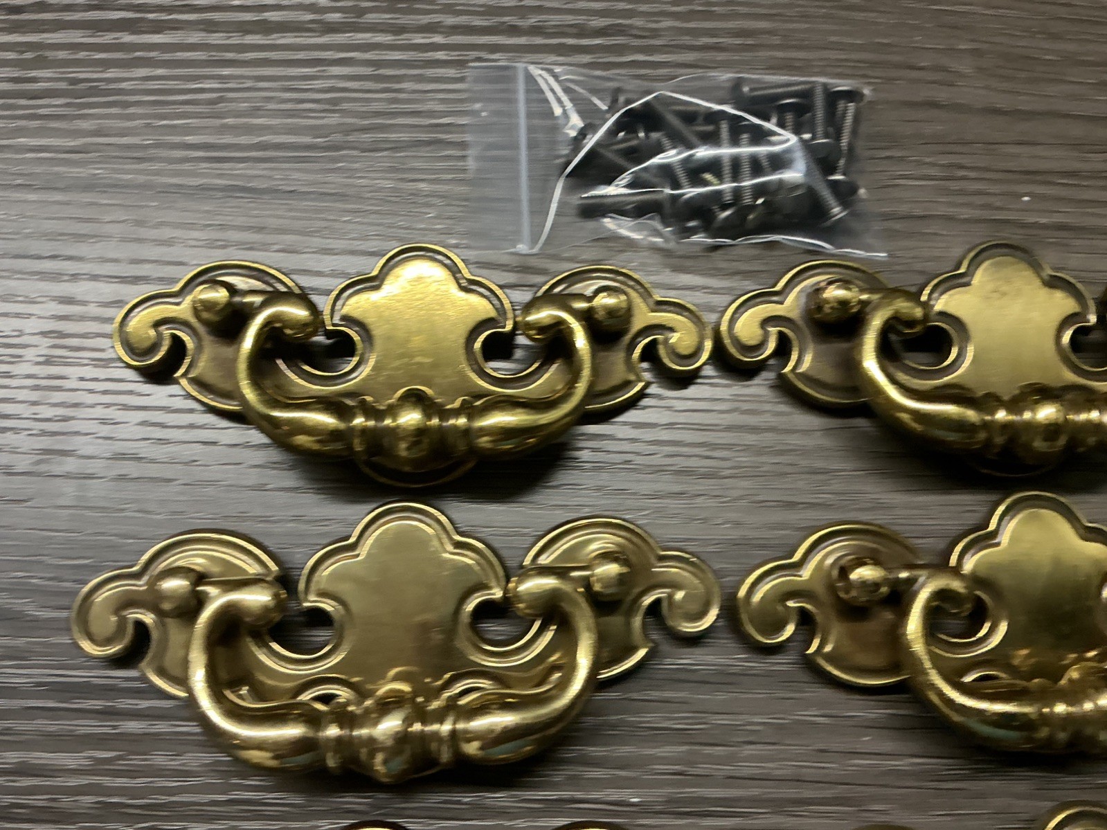 7 VINTAGE Keeler Brass KBC NO8067 Chippendale Batwing Drawer Handles Pulls (33)