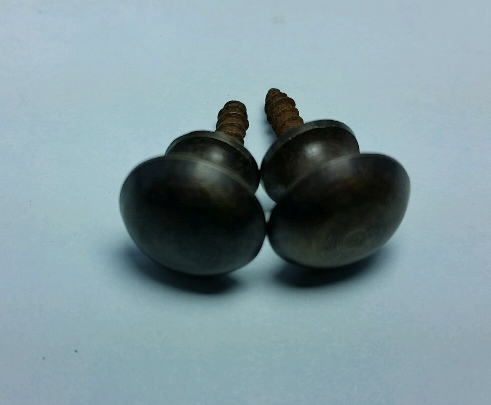 2 Solid Brass VERY SMALL Stacking Barrister Bookcase 7/16″ Knobs drawer Pulls #K