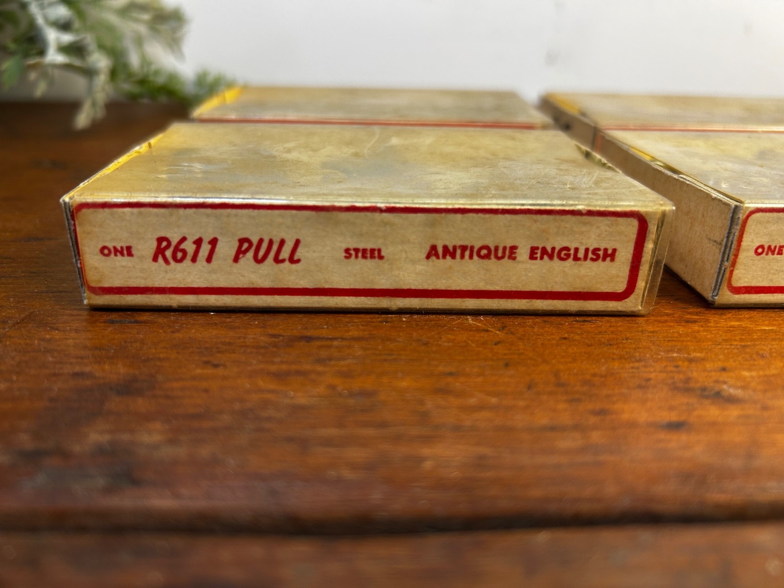 Set of 4 Vintage National Lock Co Antique English Drawer Pulls Brass NOS – READ
