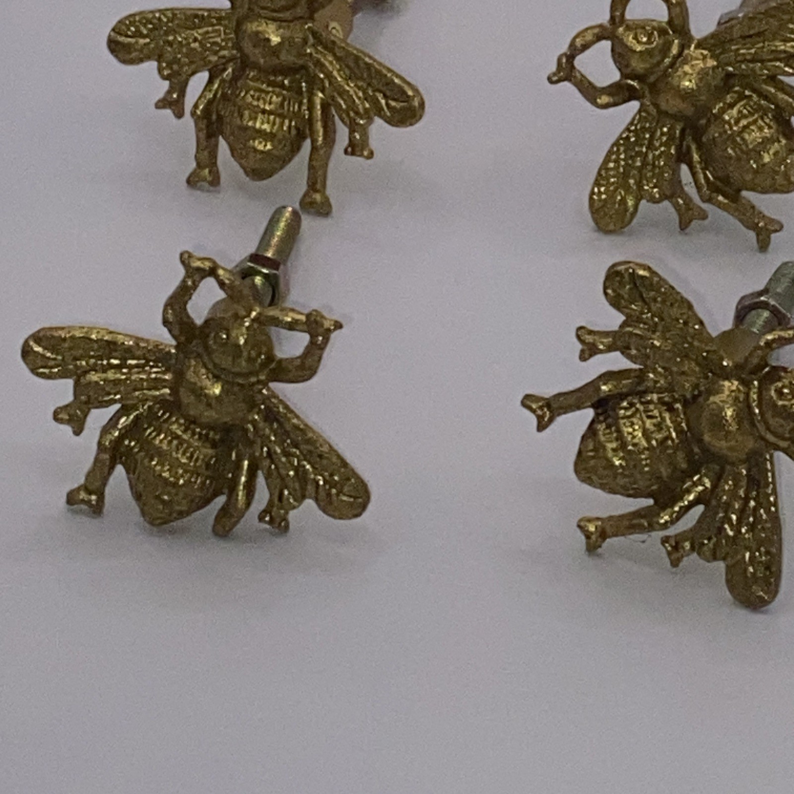 Antique-Gold Metal Drawer Pulls Handles Bee Vintage-Brass Cabinet Door Knobs 4