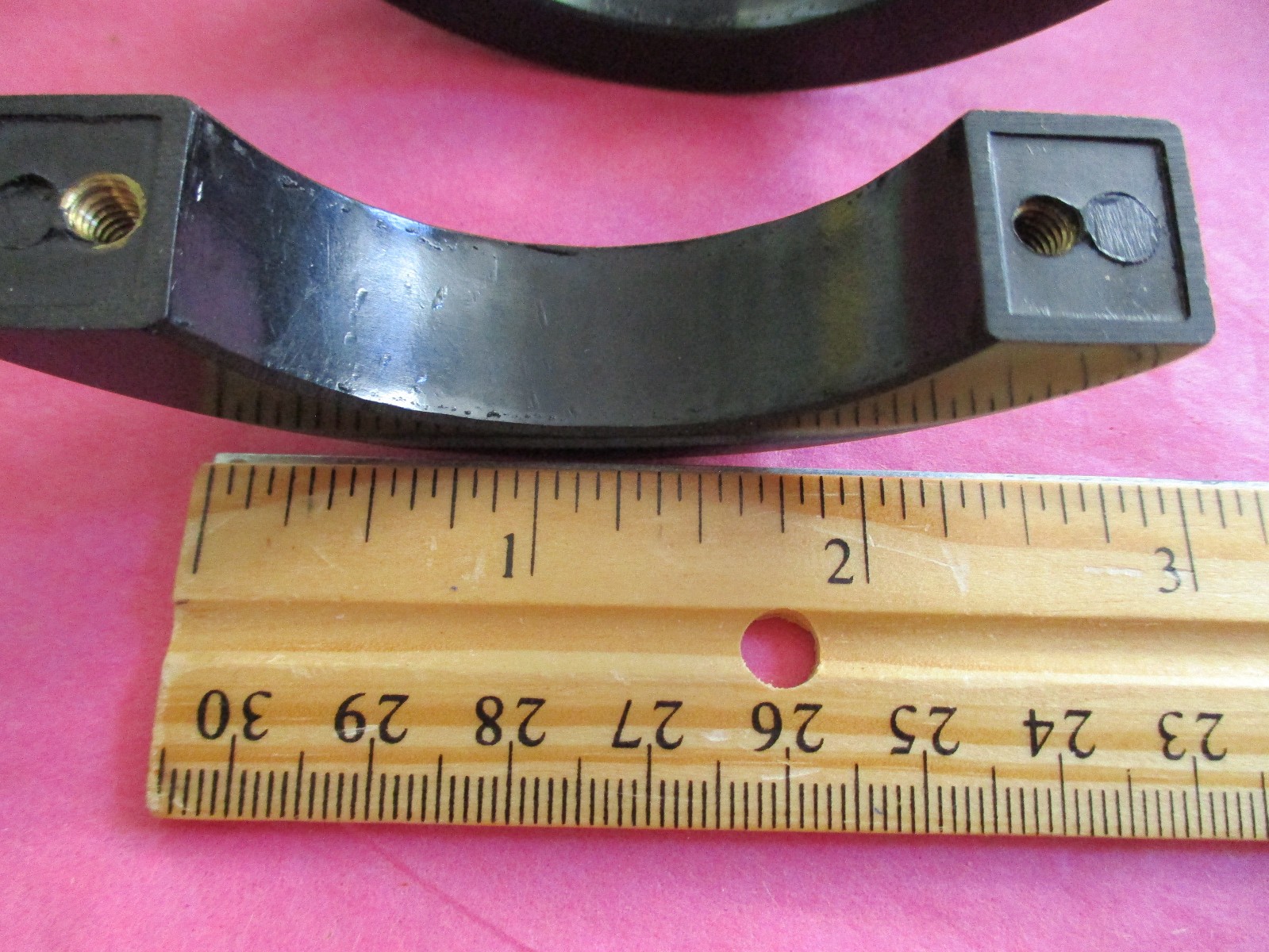 Vintage Set of 6 Black Bakelite Drawer Pulls Door Handles- 3″ Long – No screws