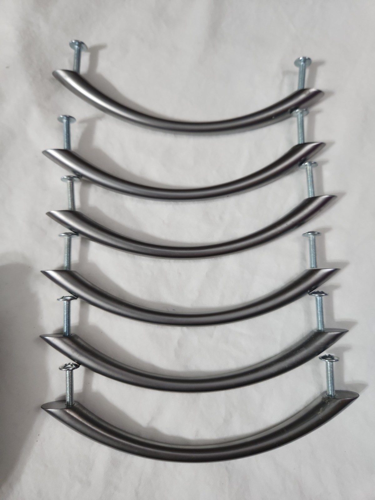 Satin Nickle Large Cupboard Or Drawer Pulls 6″ Modern