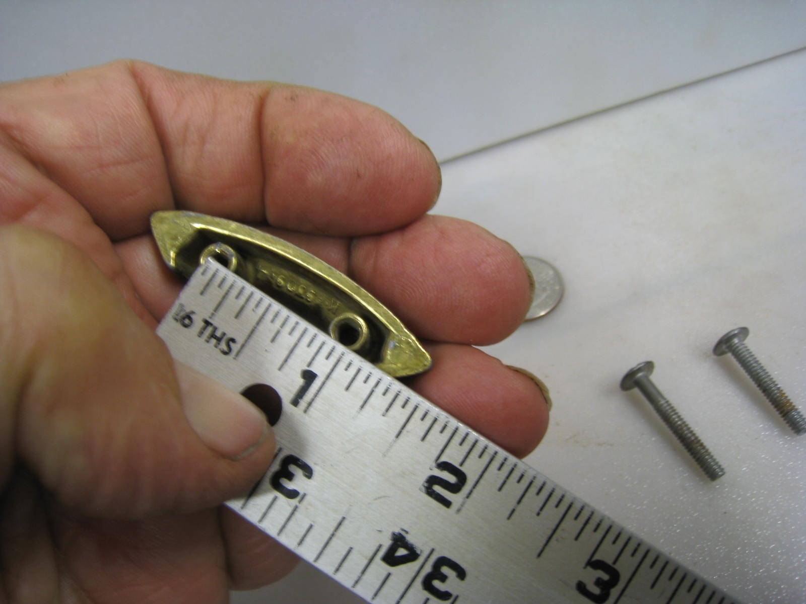 VINTAGE MID CENURY ORNATE BRASS 2″ DRAWER PULL HARDWARE DOOR HANDLES DRAWER