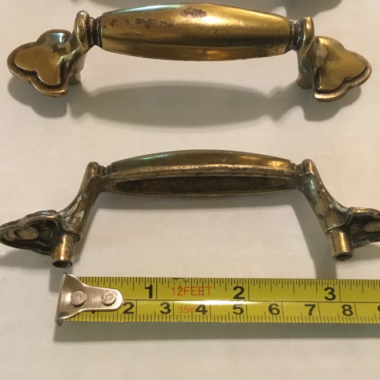 SET OF 5! KBC- KEELER BRASS COMPANY- CABINET DOOR PULLS! 3” C TO C #N13963