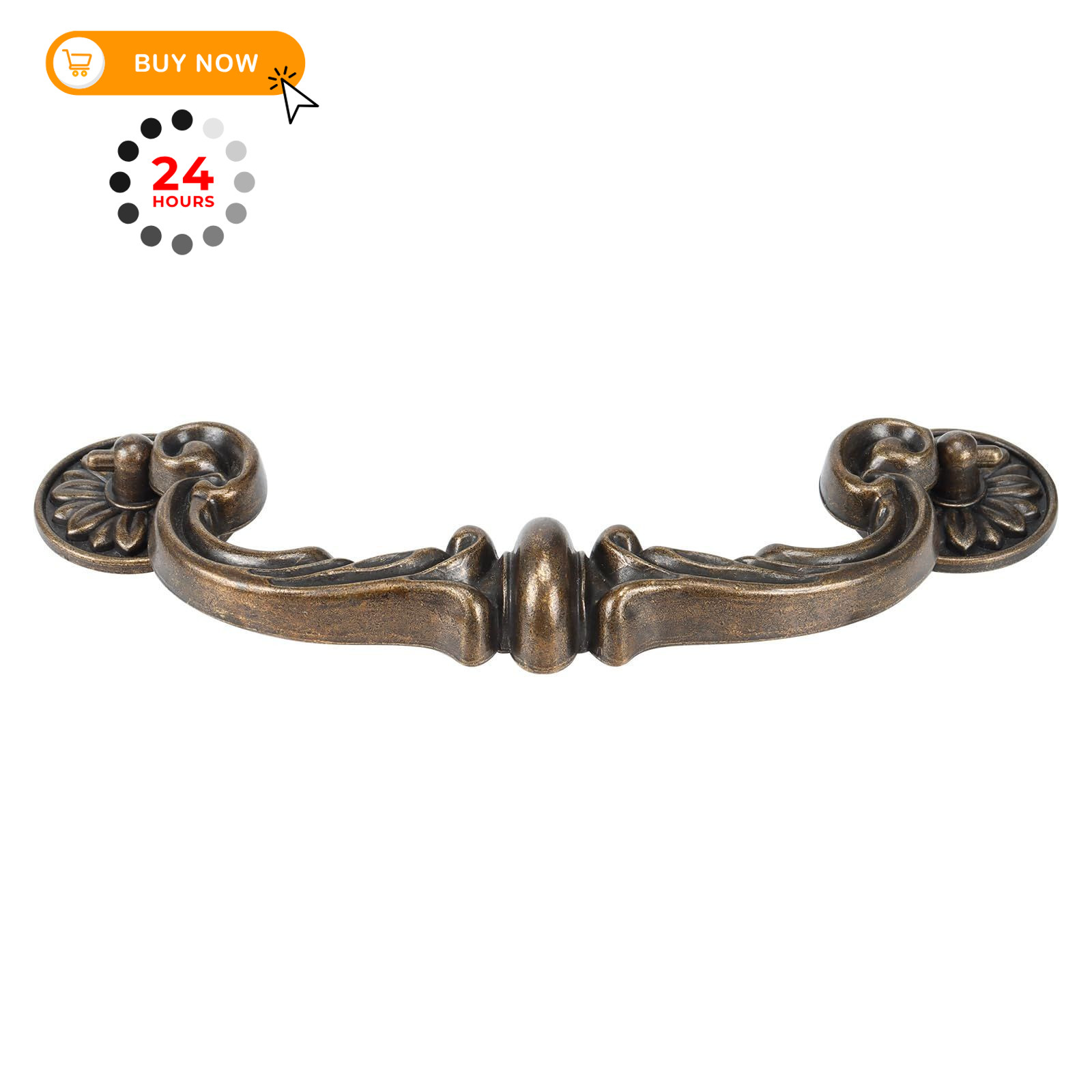 sckoten 4Pcs Vintage Drop Bail Pull Handles- 6 Inch Hole Antique Bronze