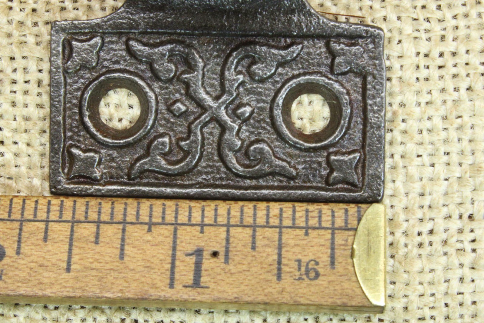 2 Old Window Sash Lifts Pulls Restored Cast Iron Victorian X Ferns Scrolls
