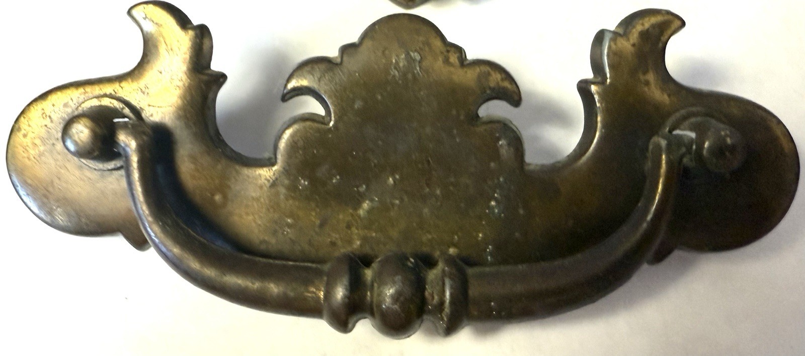Chippendale Batwing Style Antique Brass Drawer Pull Set of 3