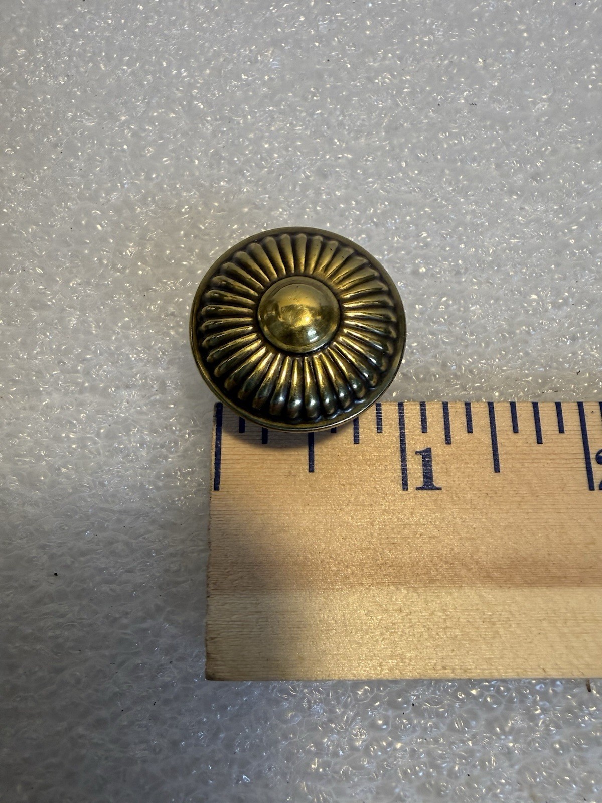 Vintage Brass antique hardware Mushroom MCM drawer pull knob 1” (18)