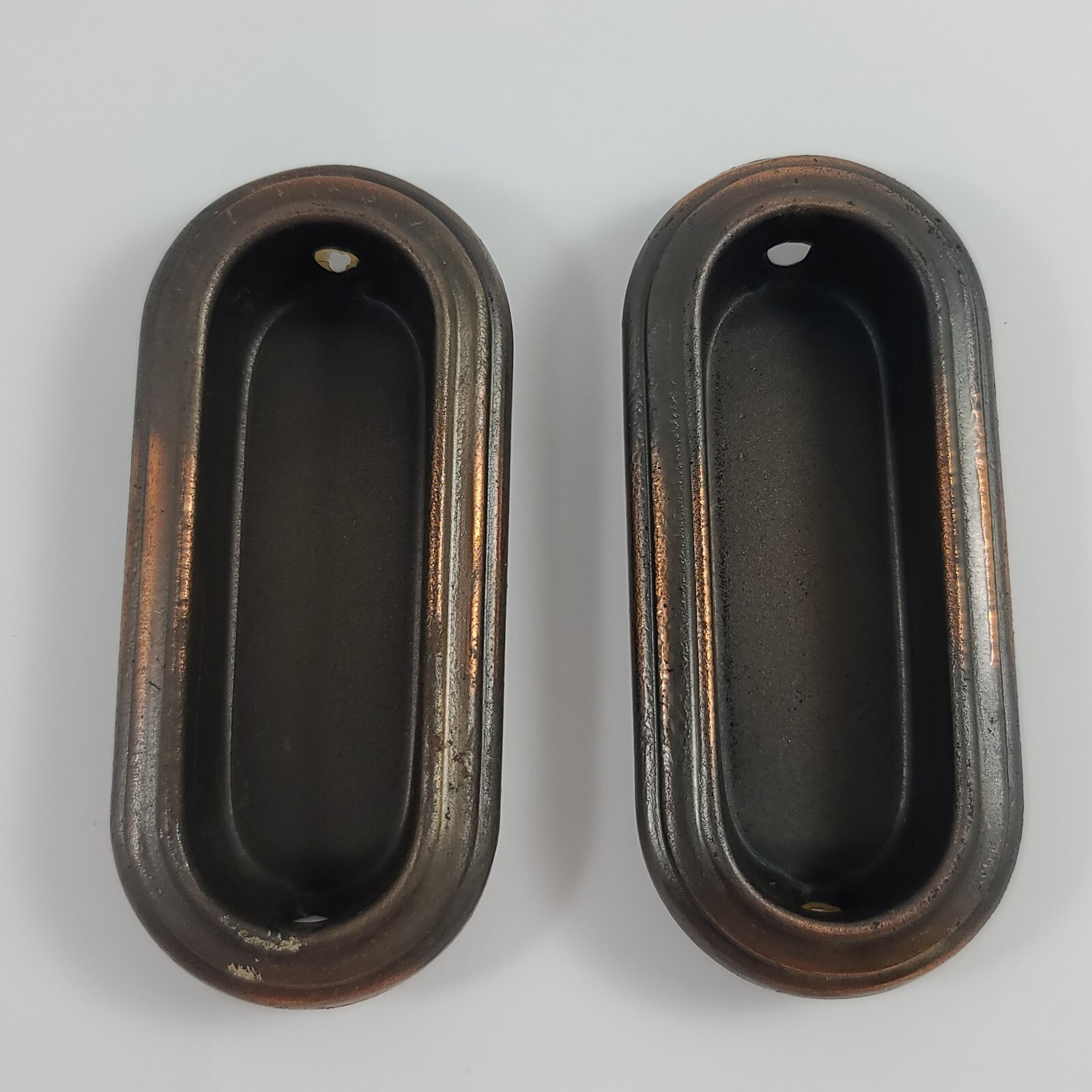 Vintage 1960s Amerock Recessed Drawer Pull Pair Finger Pull 1581