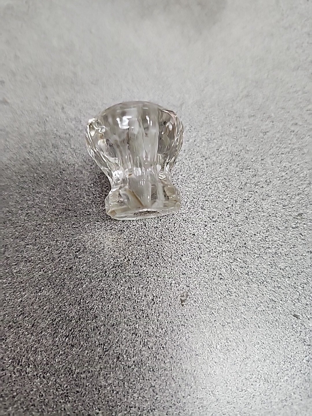 9 Clear Glass Drawer Pull Knobs 2 Sizes- Salvage Vintage