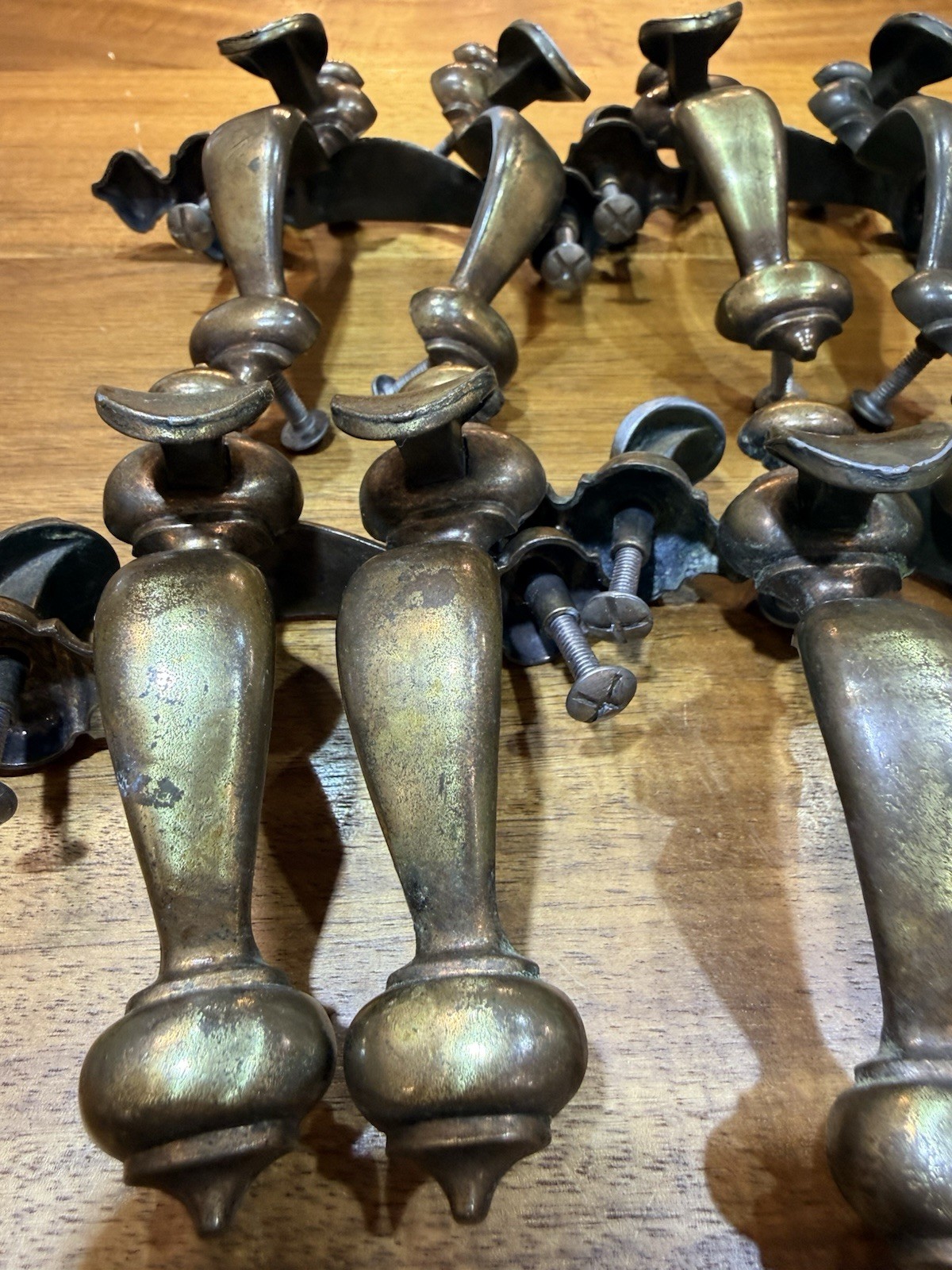 Vintage Keeler Brass Co KBC N8586 Teardrop Pendant Drop Pulls Drawer Handles