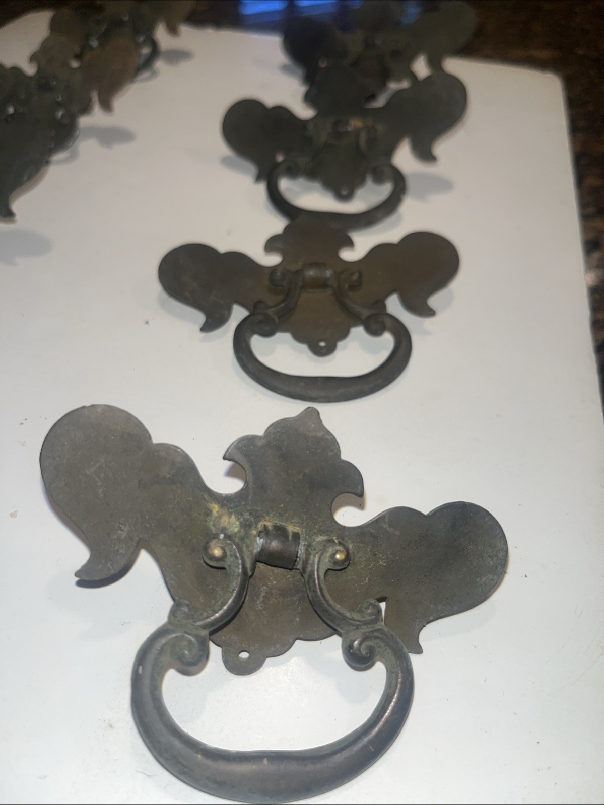 Vintage Gothic Drawer Pulls Lot Of 8