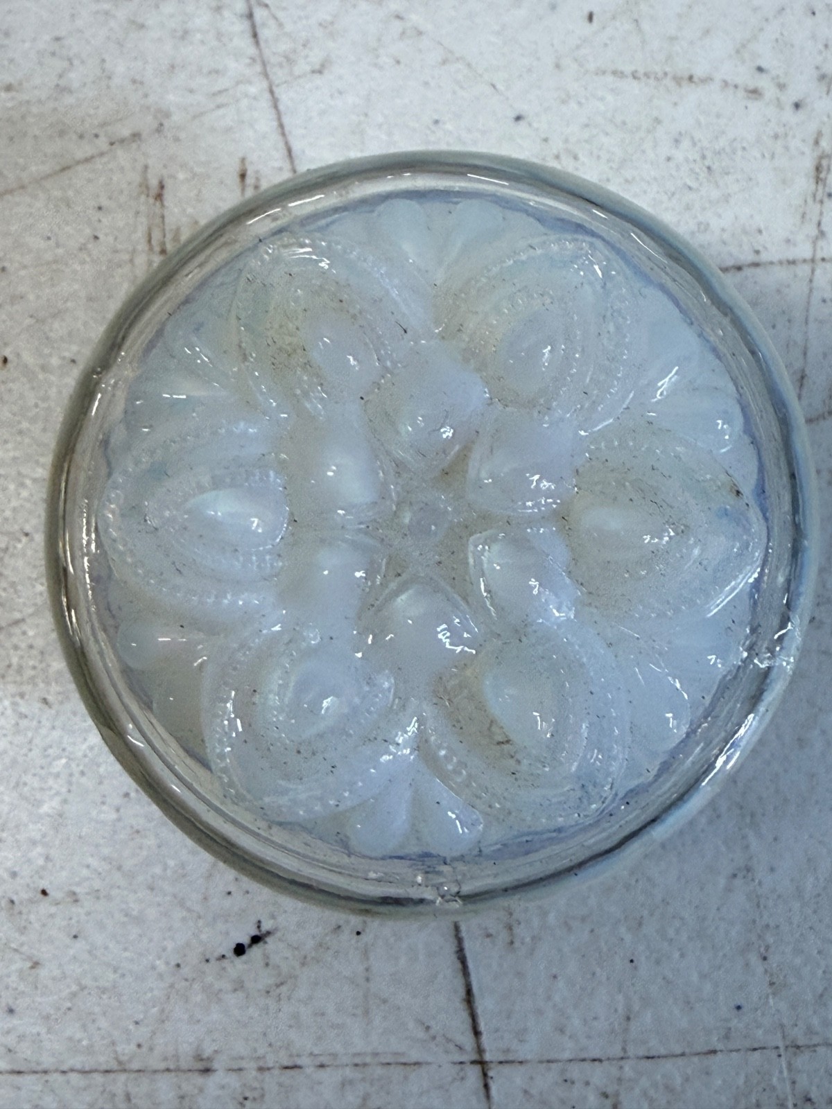 antique empire pressed glass opalescent knobs set 8 classical 1820 sheraton
