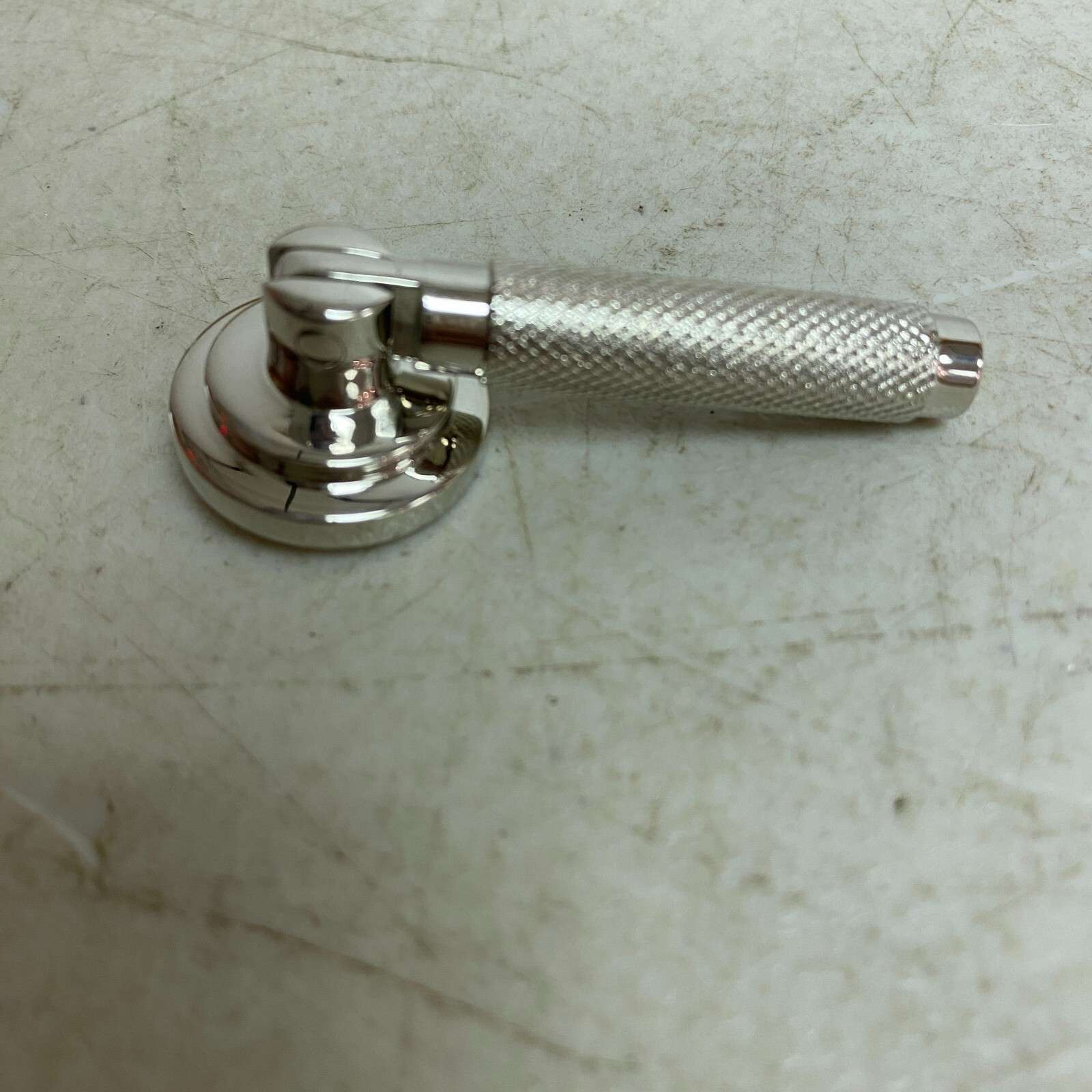 SIGNATURE HARDWARE ARELES BRASS KNURLED DROP PULL-POLISHED NICKEL