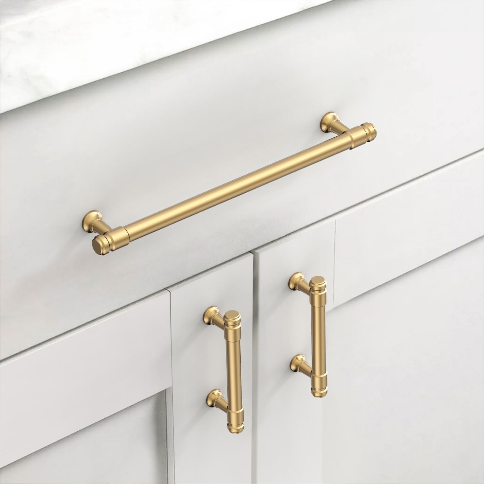 Asidrama 10 Pack 7.5 Inch192Mm Champagne Bronze Cabinet Pulls Kitchen Cabinet